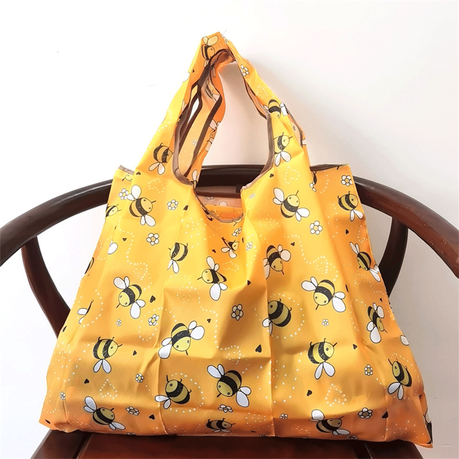 Customize Large Capacity Nylon Shopping Grocery Handbag Tote 17