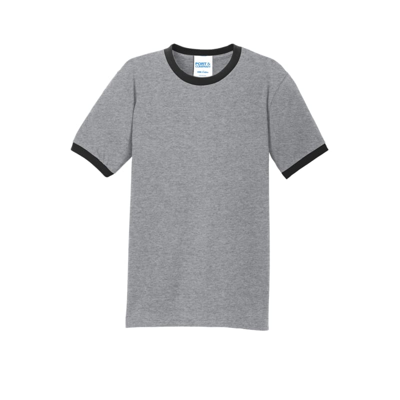 Port & Company Core Cotton Ringer Tee. 4