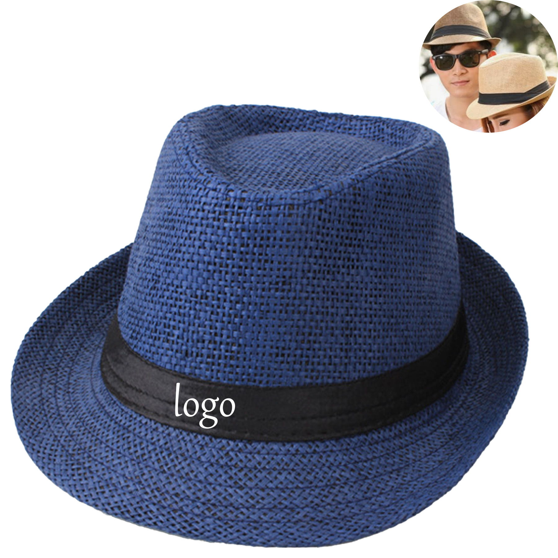 Summer Straw Fedora Hat 2