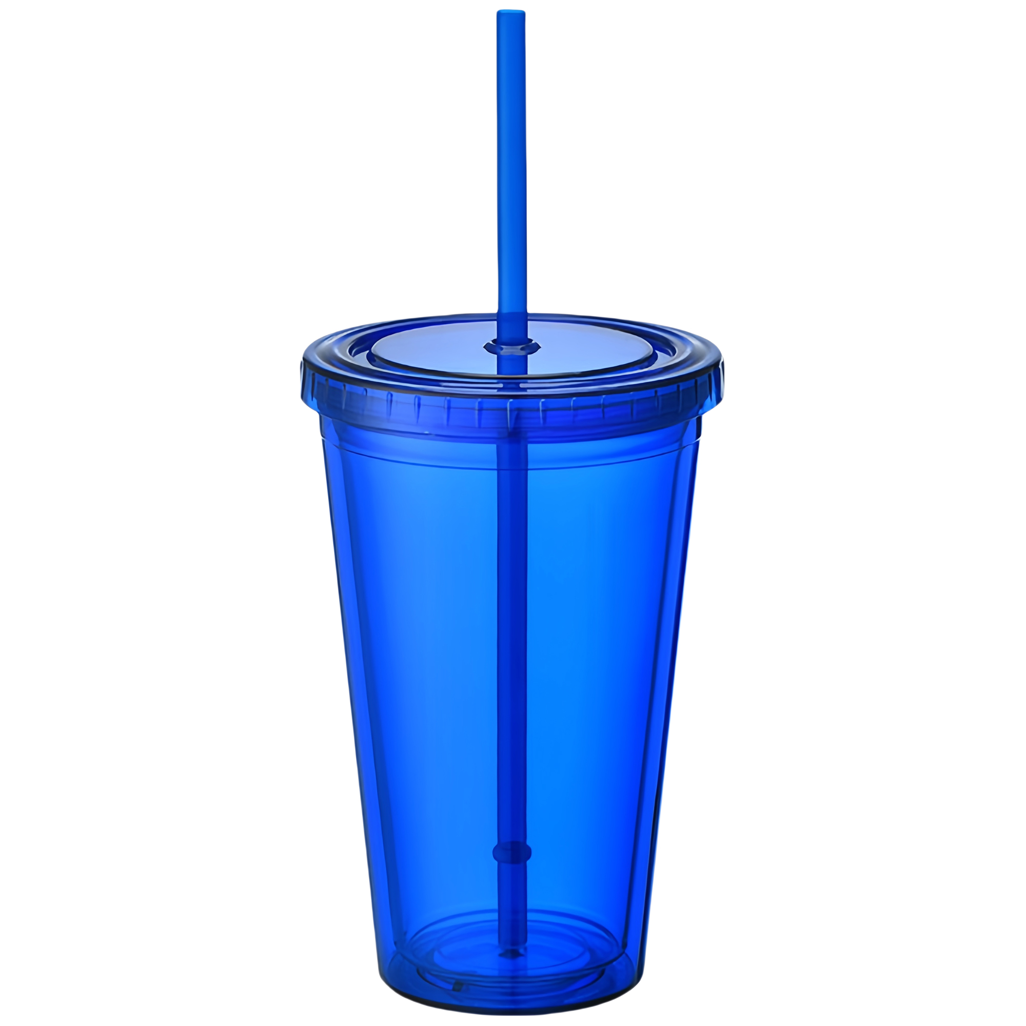 500ml Double Wall Plastic Straw Cup with Lid, custom plastic cup with logo imprint 3