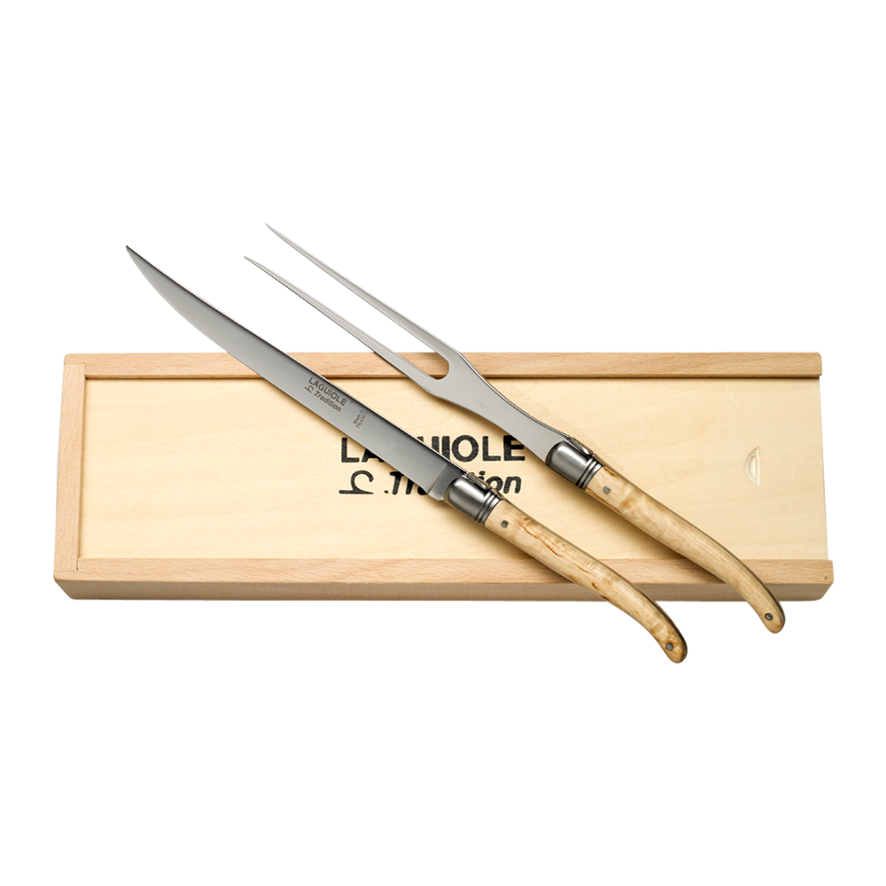 Laguiole Tradition Carving Knife & Fork Set (Made in France) 4