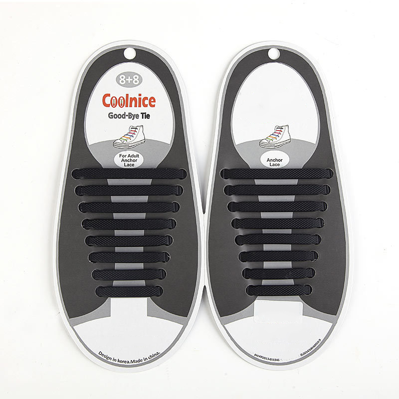 COOLNICE Never Tie Silicone Shoelaces kit for Adults 6