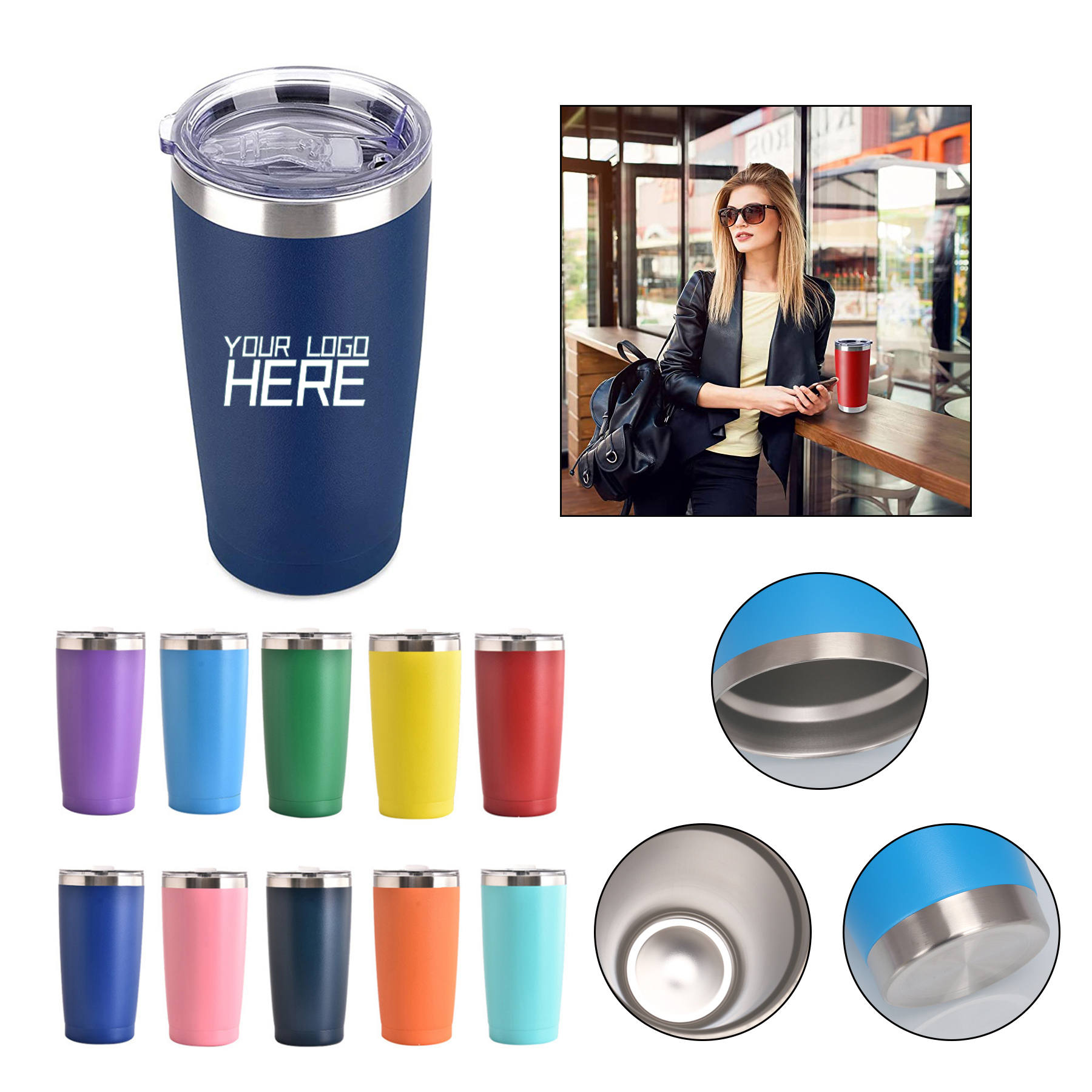 20oz Tumbler With Lid 2