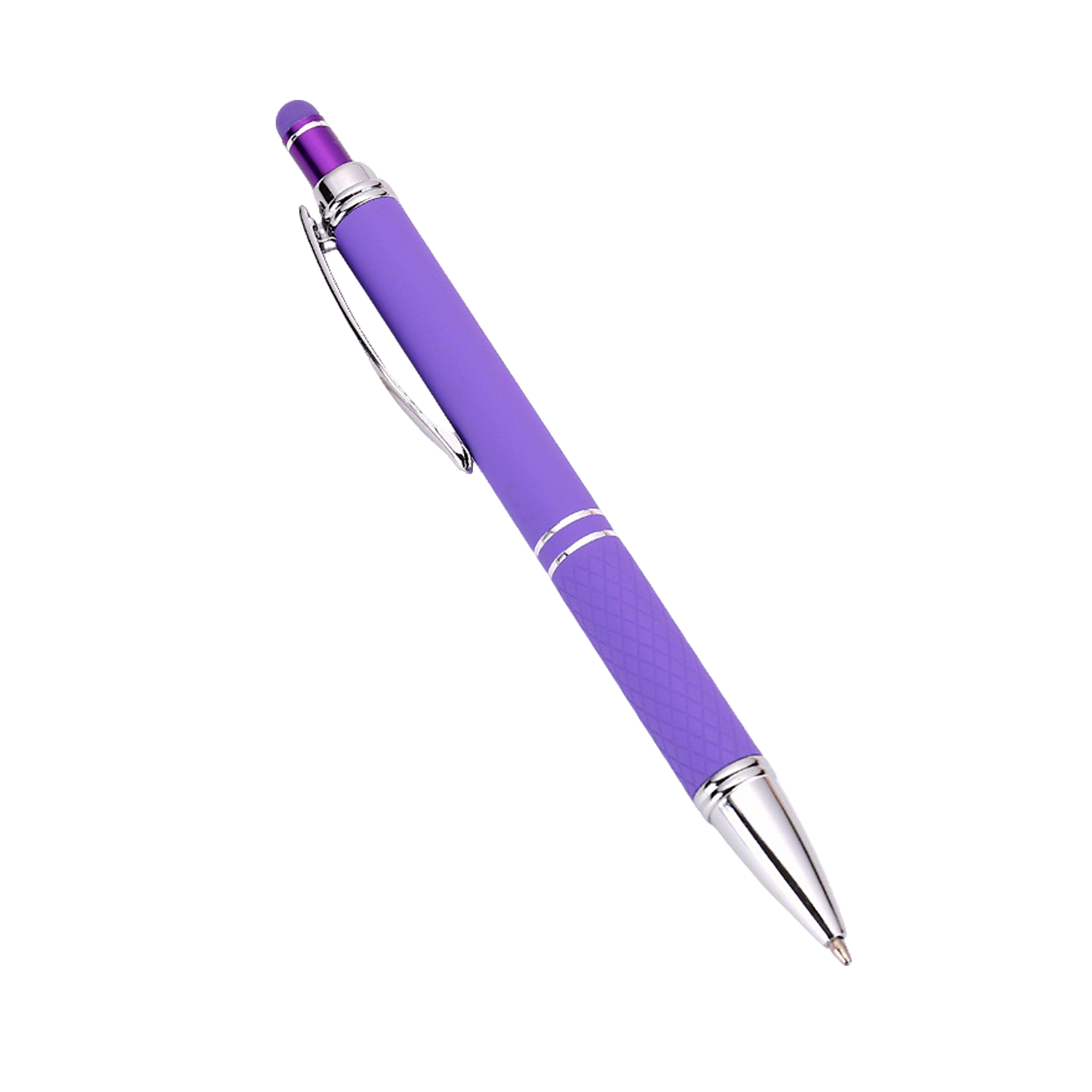 Metallic Stylus Ballpoint Pen With Soft Touch 5.5" Length 6