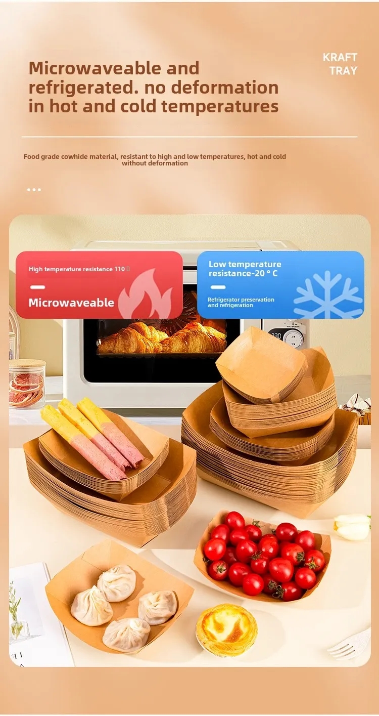 Bulk Disposable Paper Food Trays for Parties & Catering - Eco Friendly & Custom Printed 1