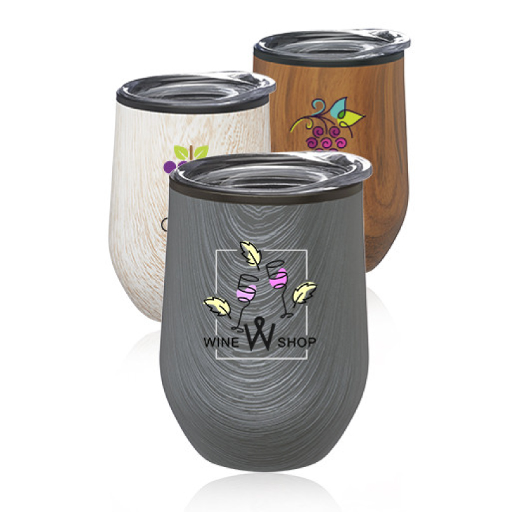 12 oz. Stemless Wine Glass with Lid - BPA Free 2