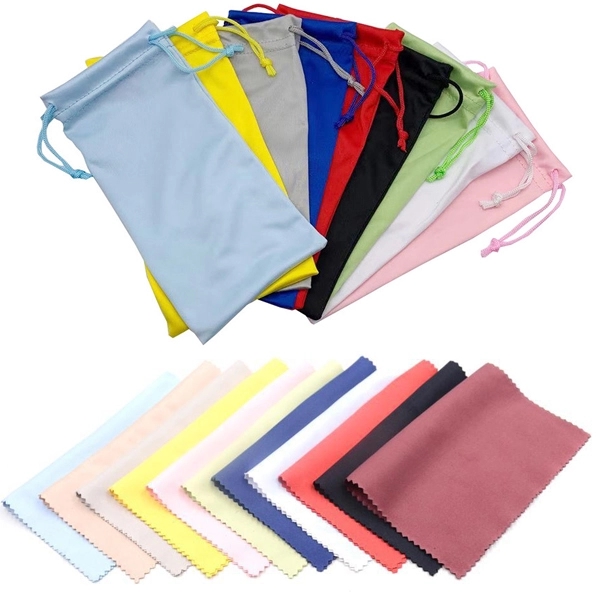 Microfiber Sunglass Pouch and Cloth Set 4