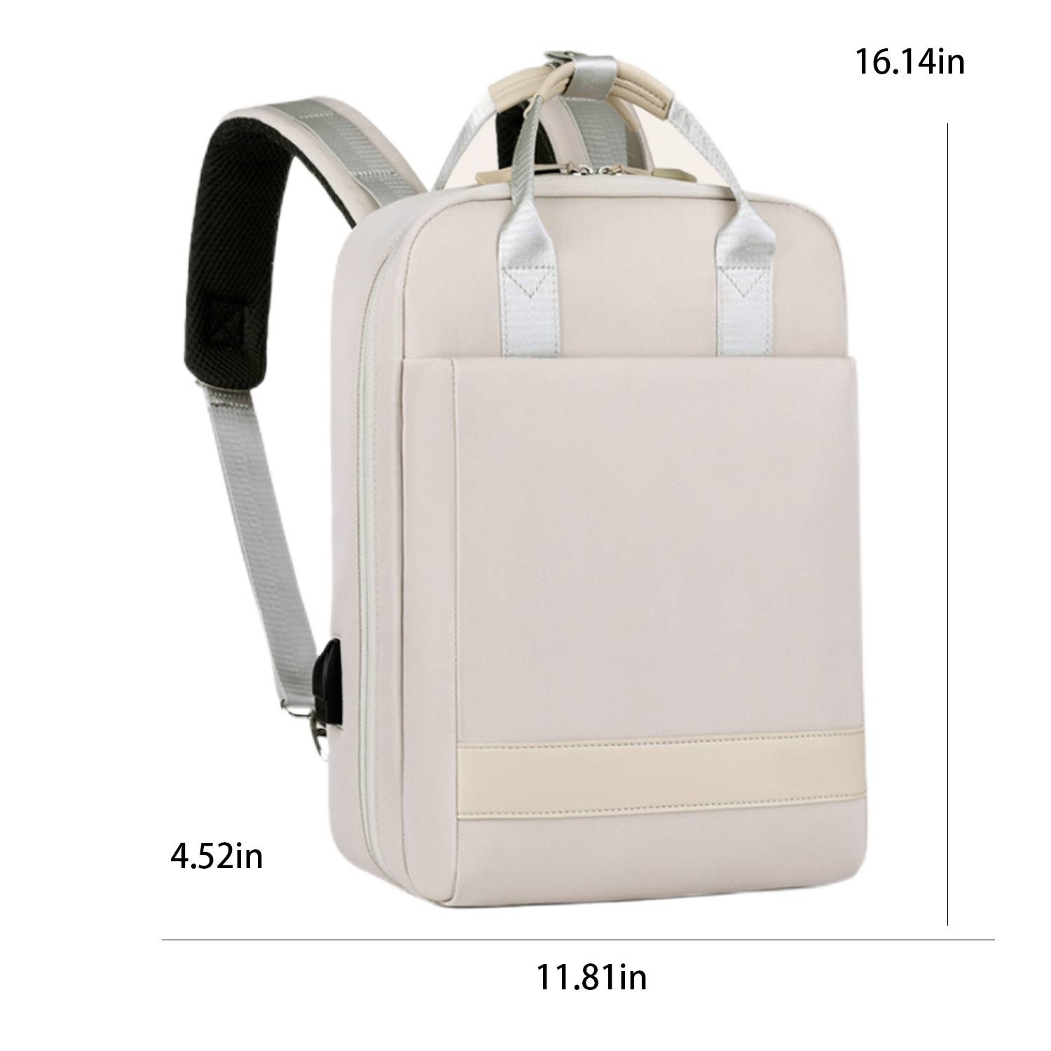 Leisure Computer Nylon Backpack With Usb Charging Port 3