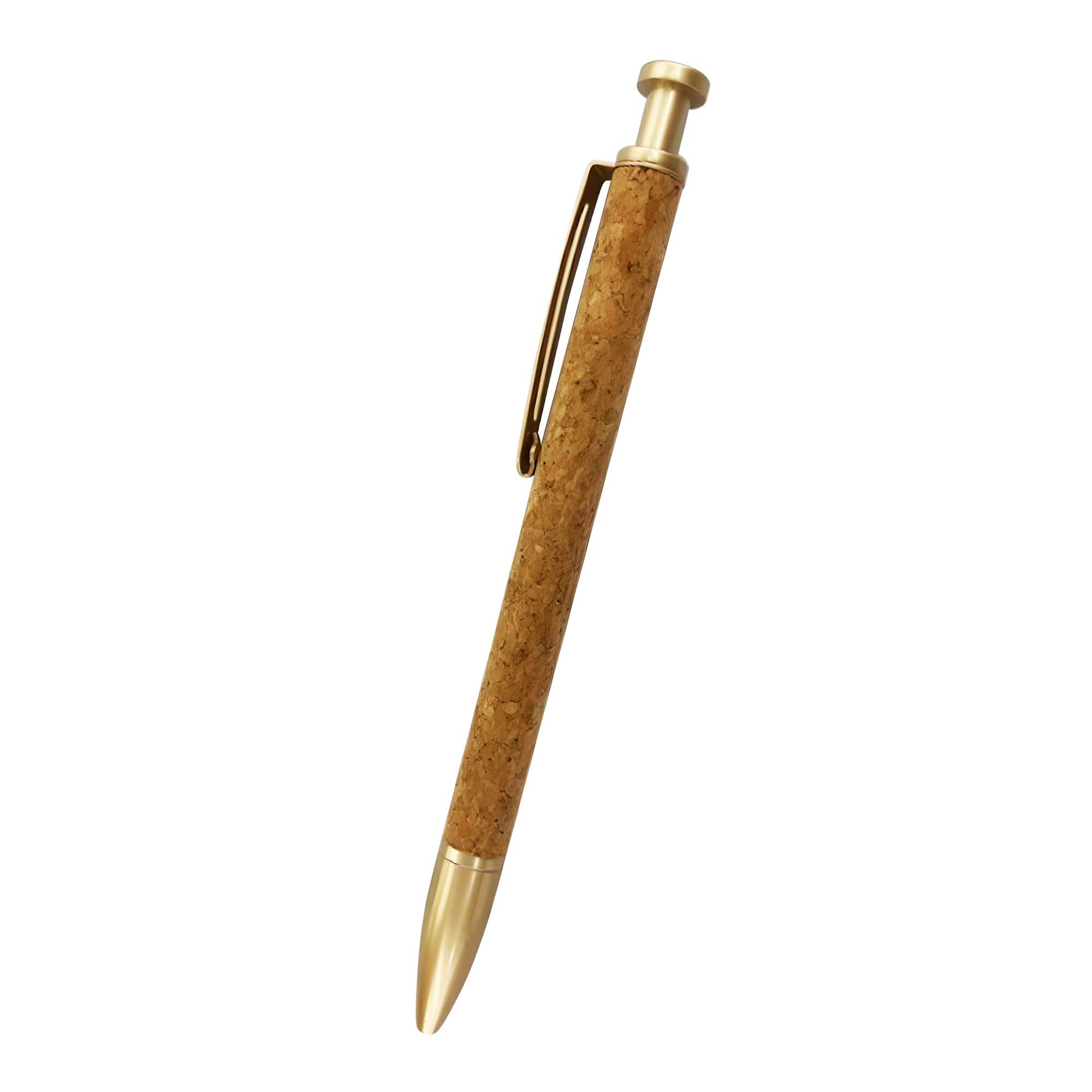 Geneva Geoffrey Golden Leatherette Cork Pen 6