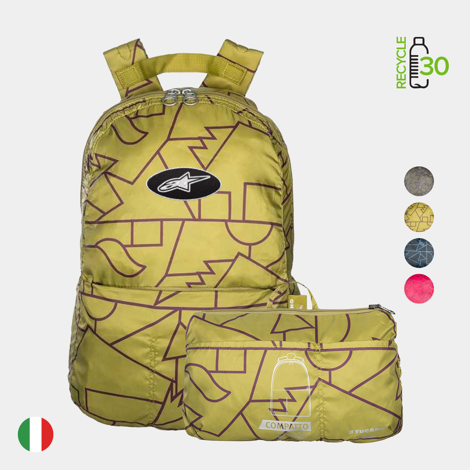 TUCANO® - Italy MENDINI Recycled Modern Business Foldable Backpack 9