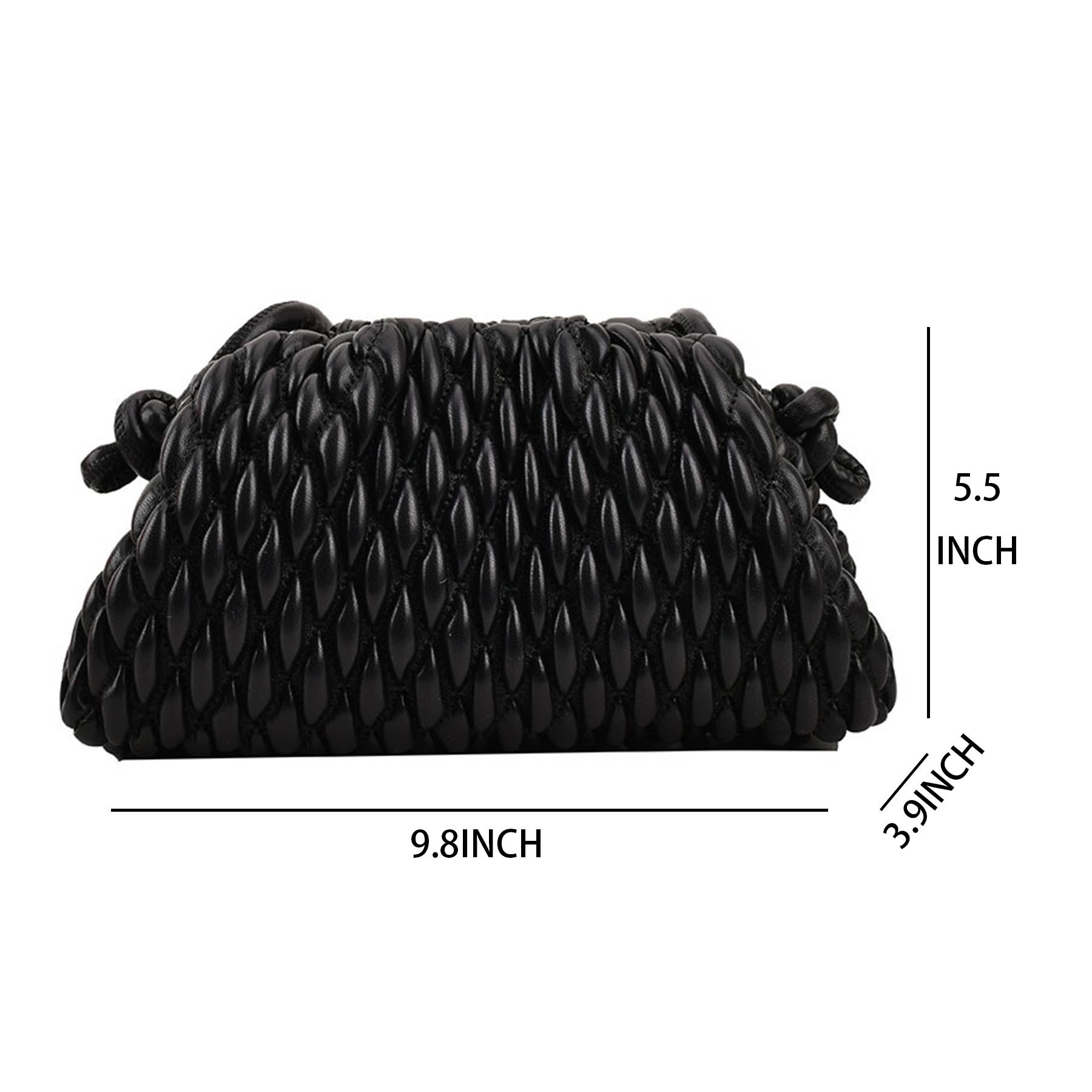PU Crossbody Purse Quilted Clutch Handbag for Women 2