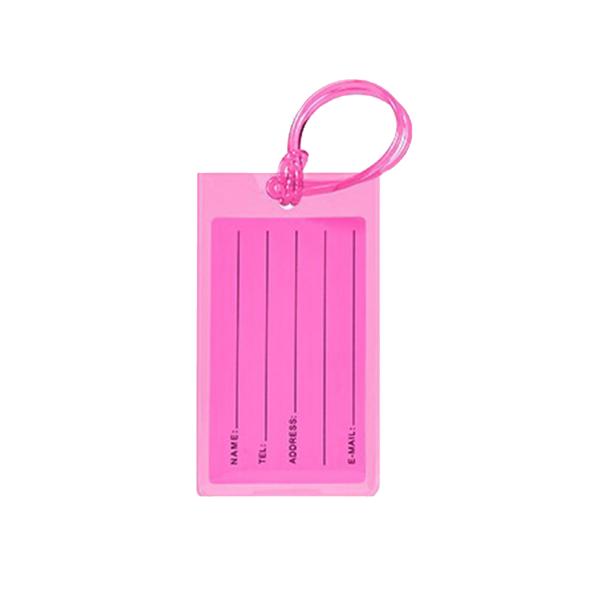 PVC Travel Identity Tag With Strap 4.6" x 2.6" 8