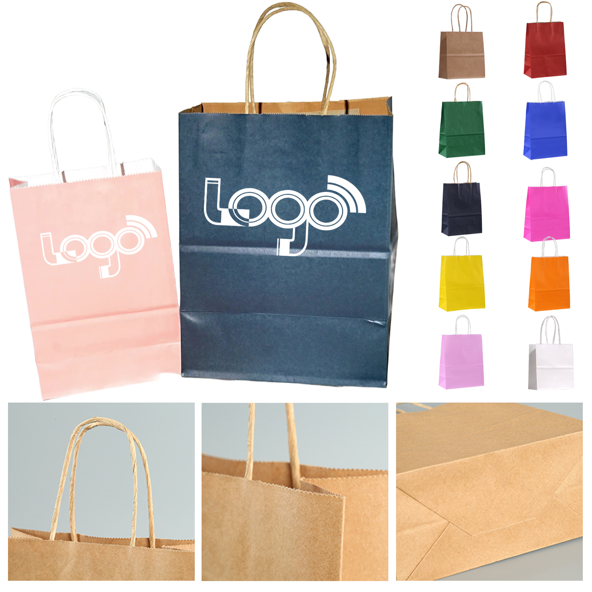 Durable Kraft Bag for Bakery and Takeout - Recyclable & Elegant 2