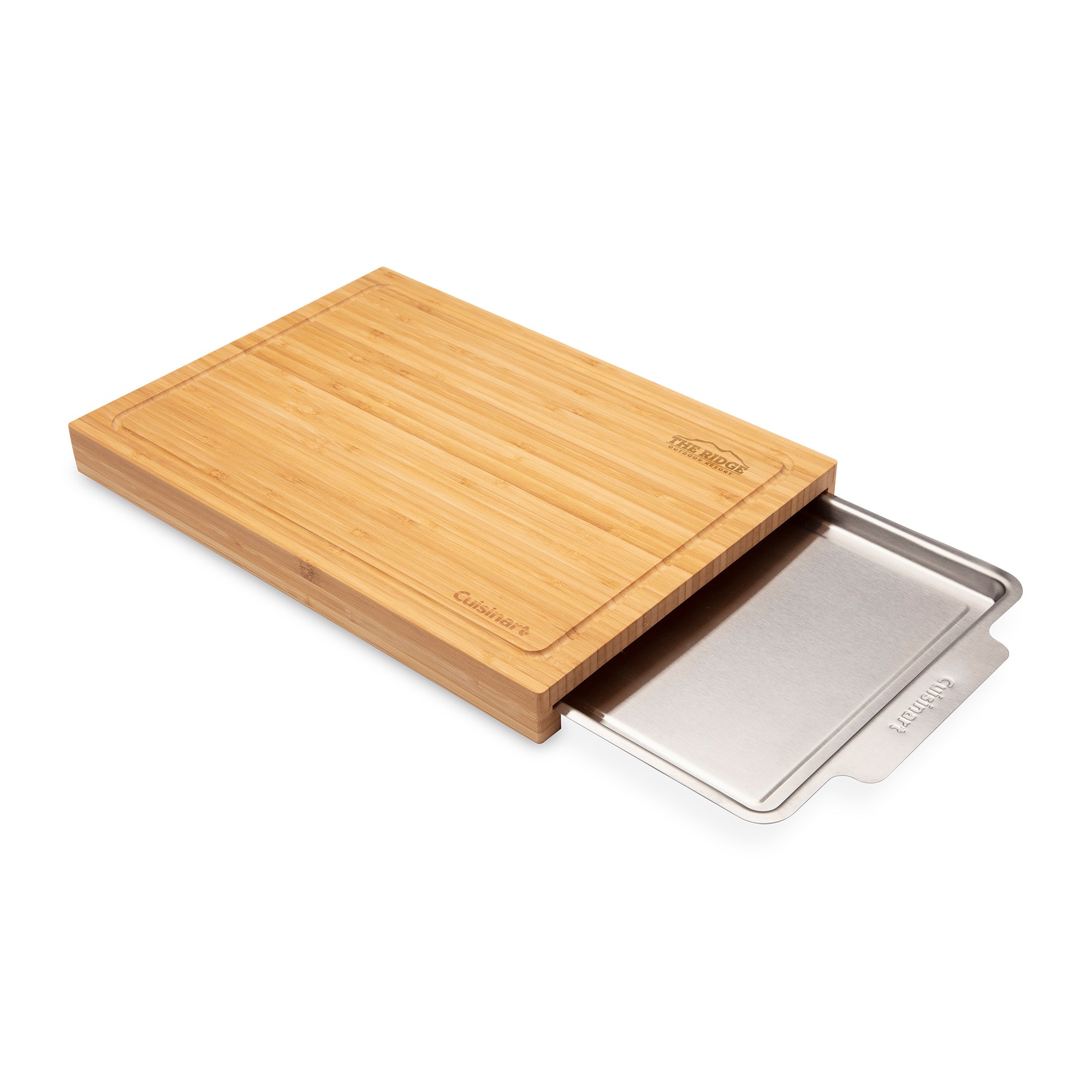 Cuisinart Outdoors® Bamboo Cutting Board With Hidden Tray 3
