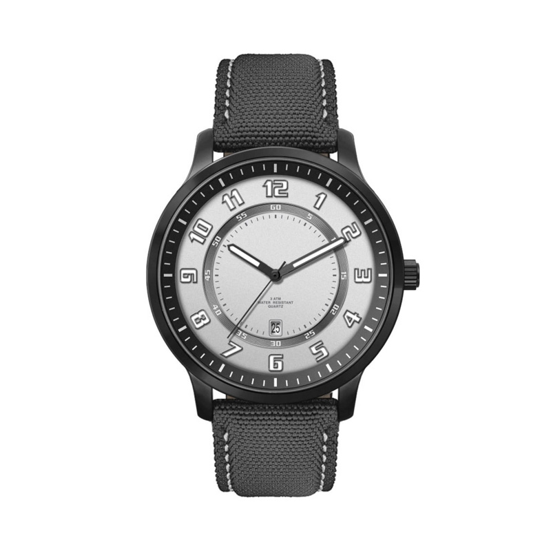 45MM, BLACK METAL CASE, 3-HAND MVT, DTE 1