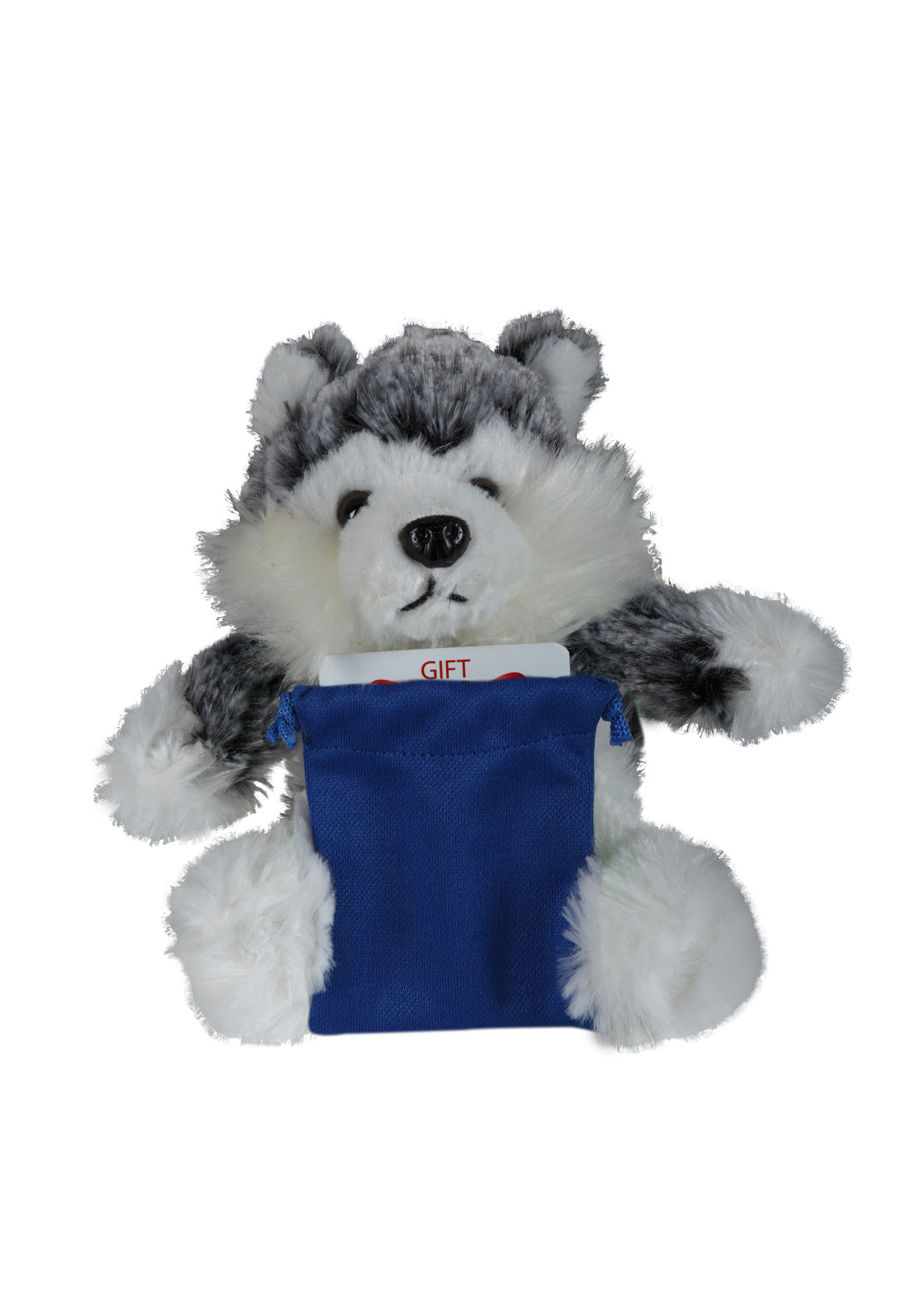 soft plush Husky with gift card sack 4