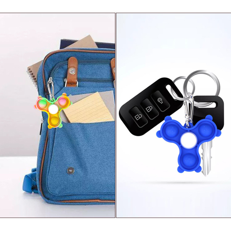 Popper Fidget Finger Spinner keychain 8