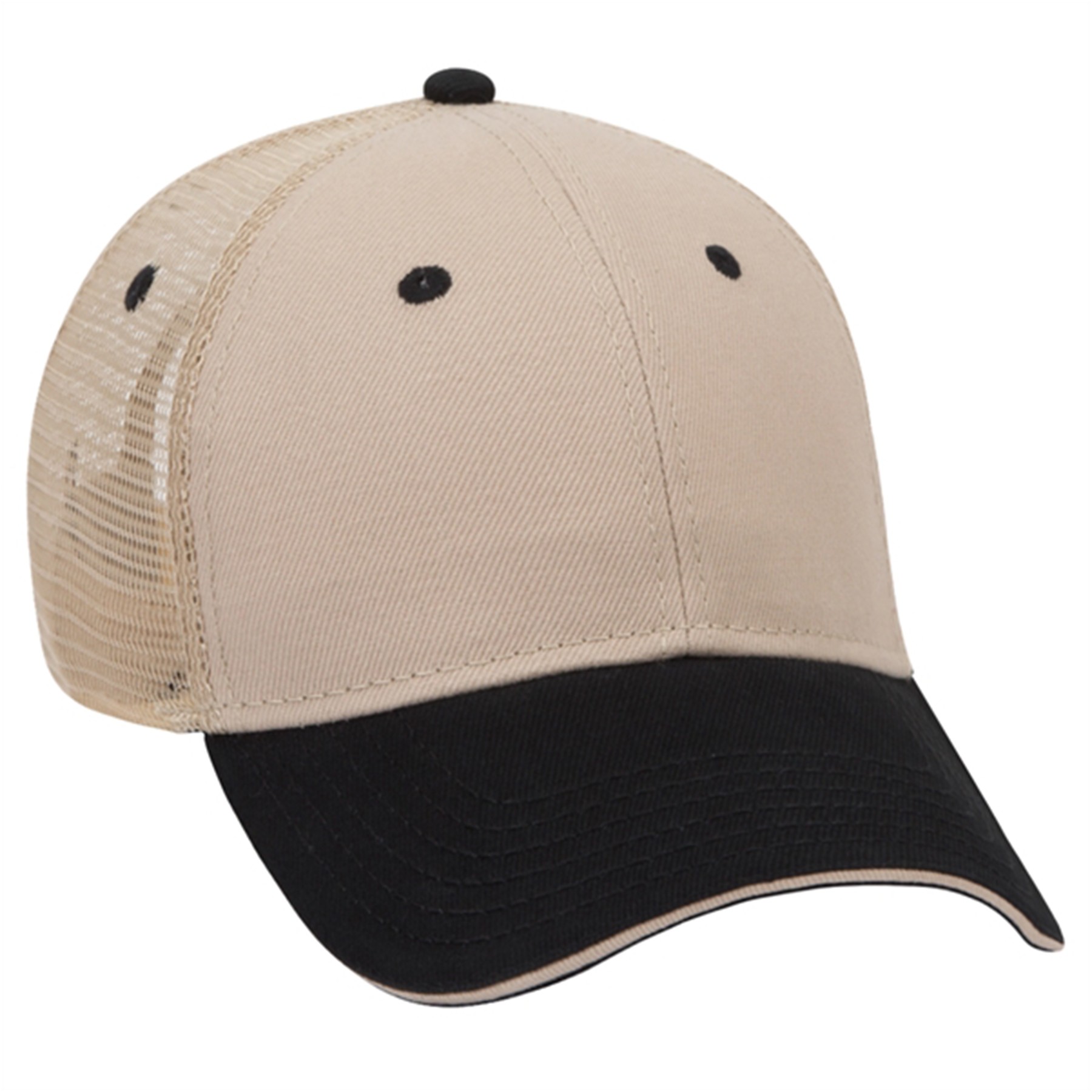 Denim Sandwich Visor 6 Panel Mesh Back Hat 4