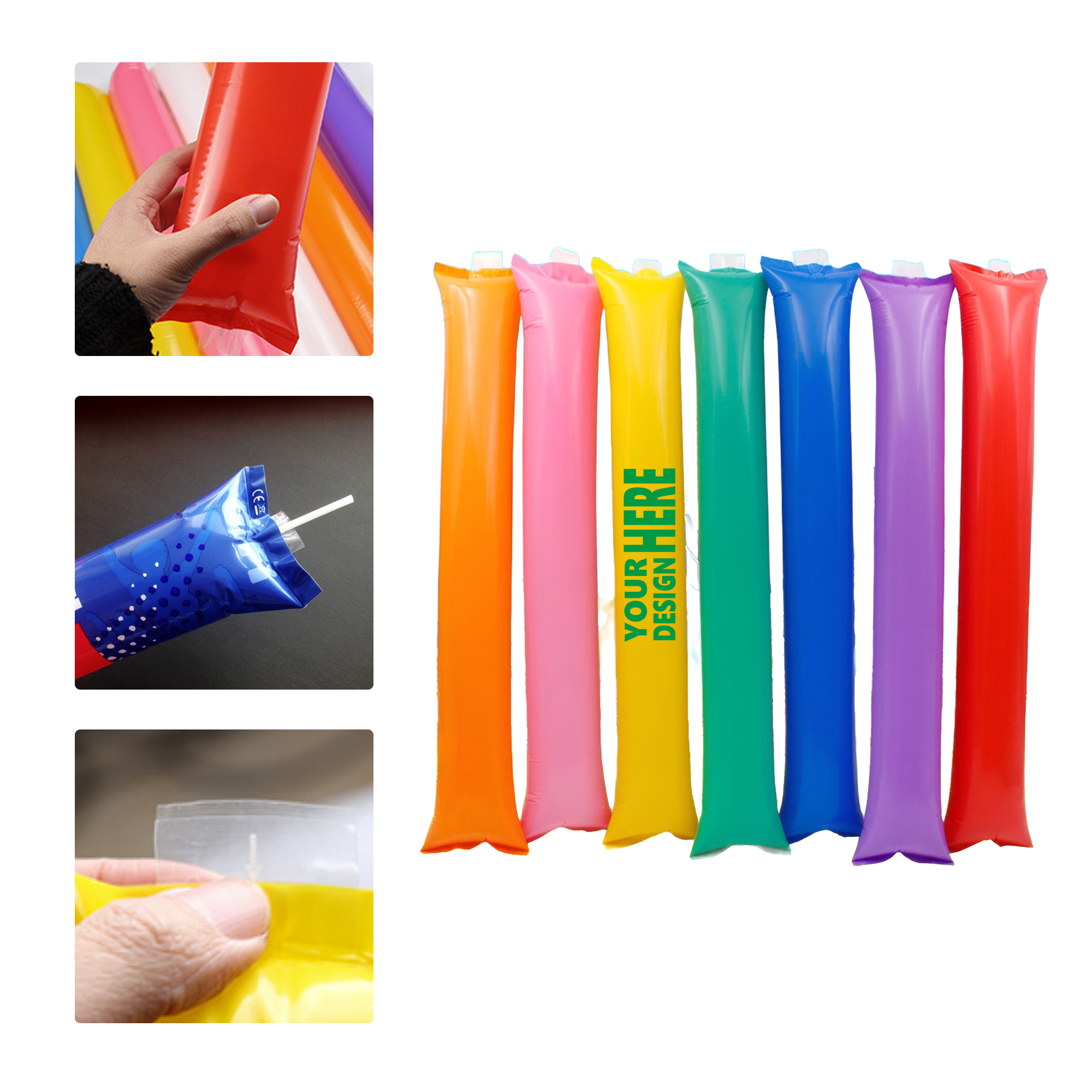 MOQ 50 Inflatable Cheer Sticks for Events and Concerts 2
