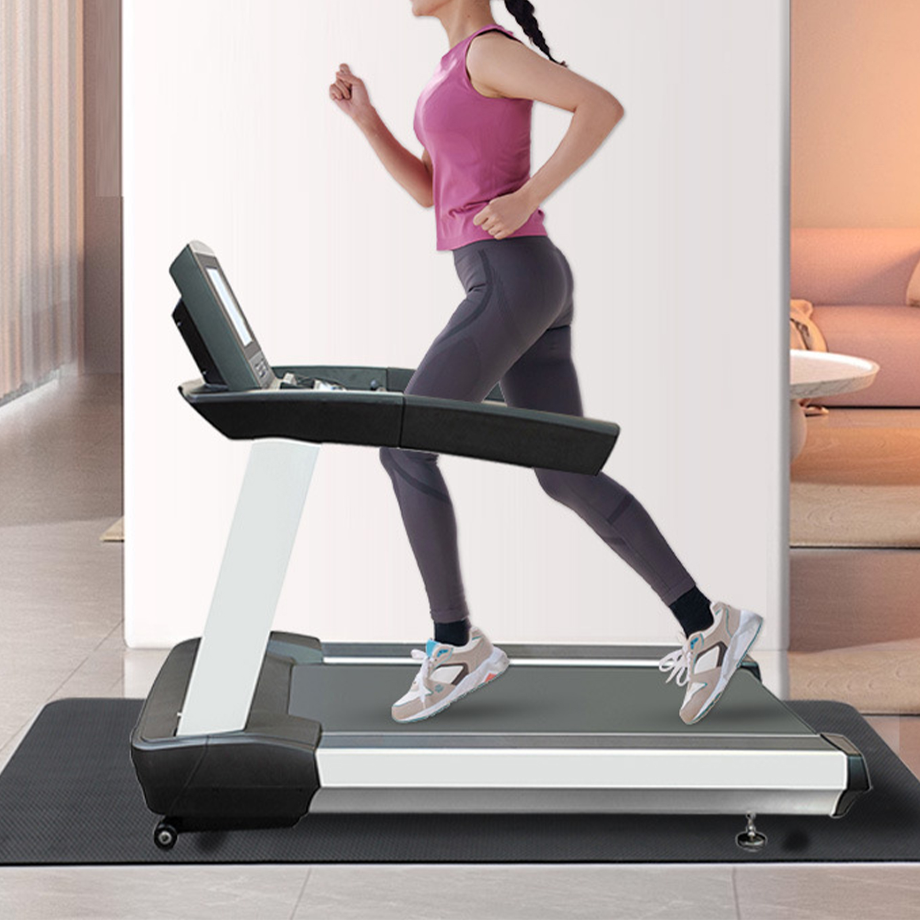 Rubber Shock Absorption And Noise Reduction Treadmill Floor Mat 6