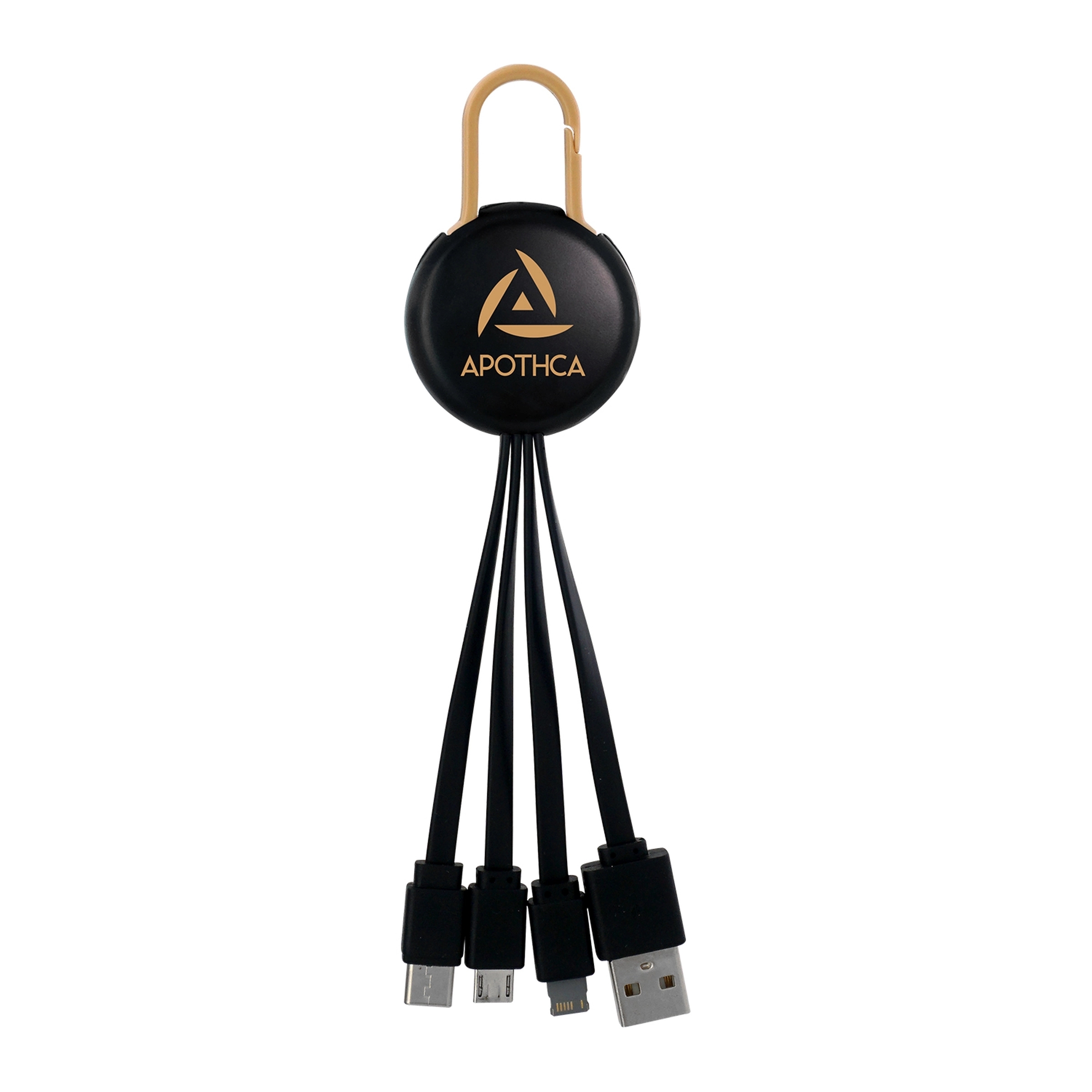 BLACK COLORFUL CLIP 3 IN 1 CHARGING CABLE 8