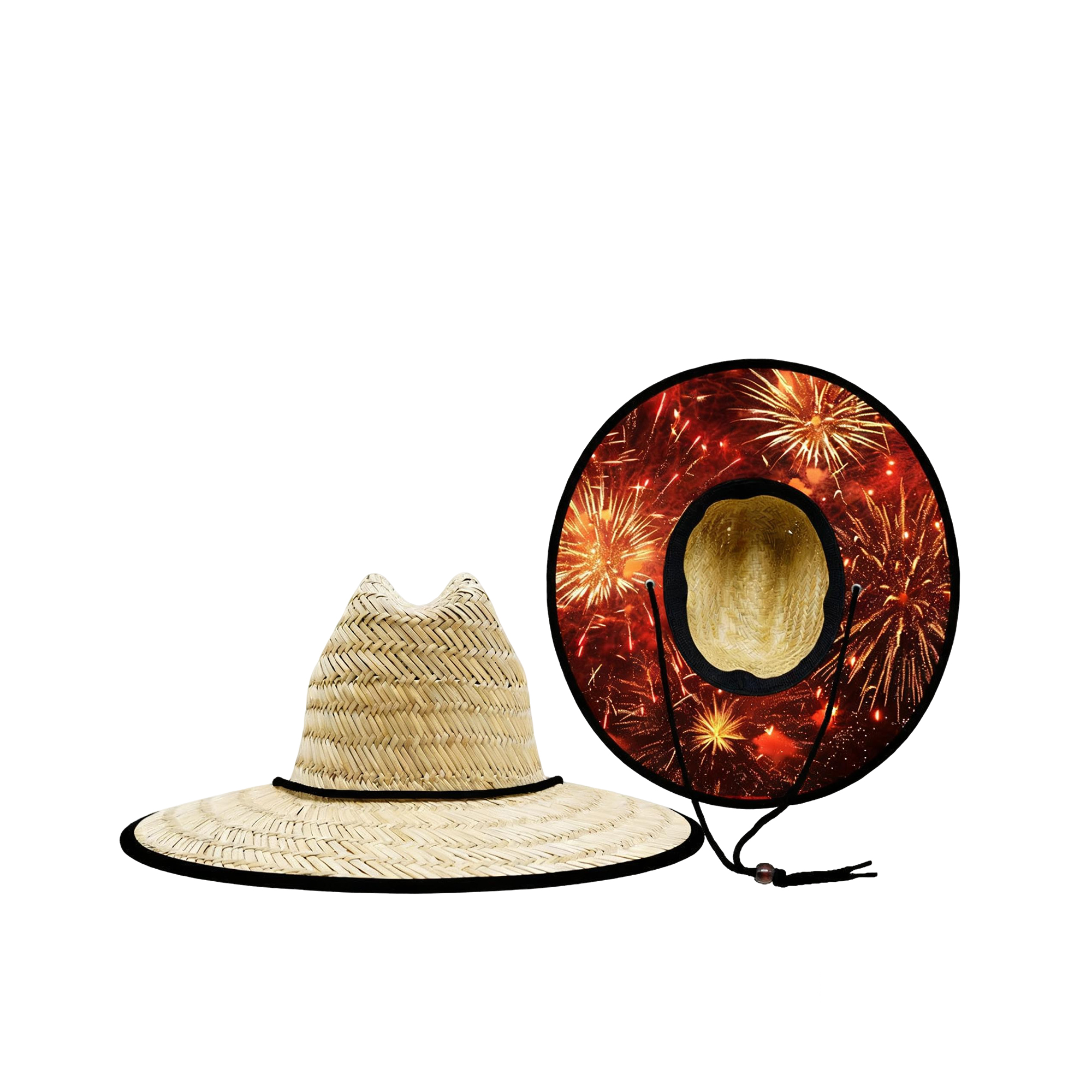 Wide Brim Straw Sun Hat With Adjustable Cord 2