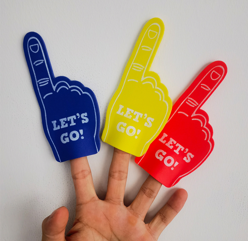 Custom Mini EVA/Sponge Foam Cheering Finger Covers 4