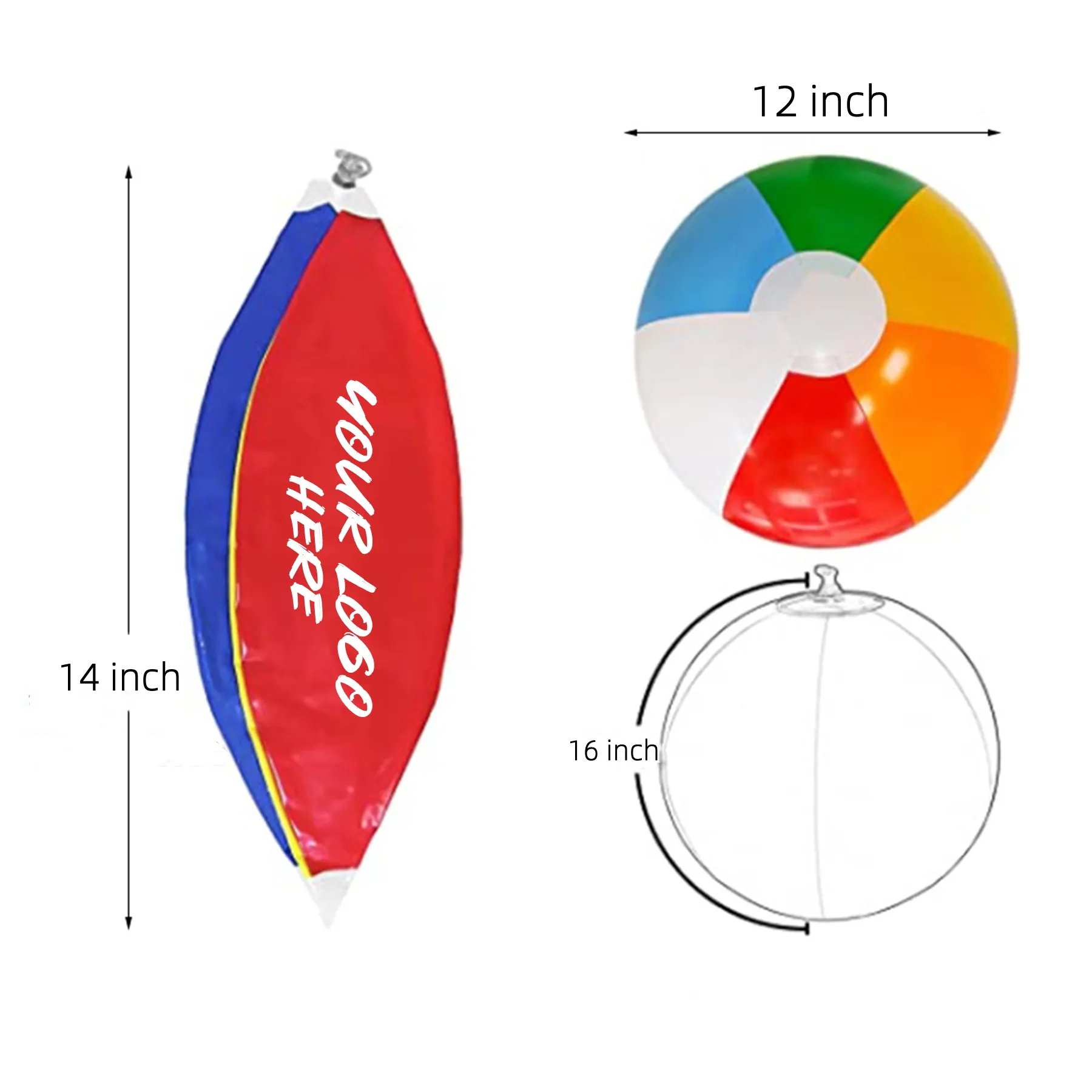 16" Six-Tone Beach Ball 3