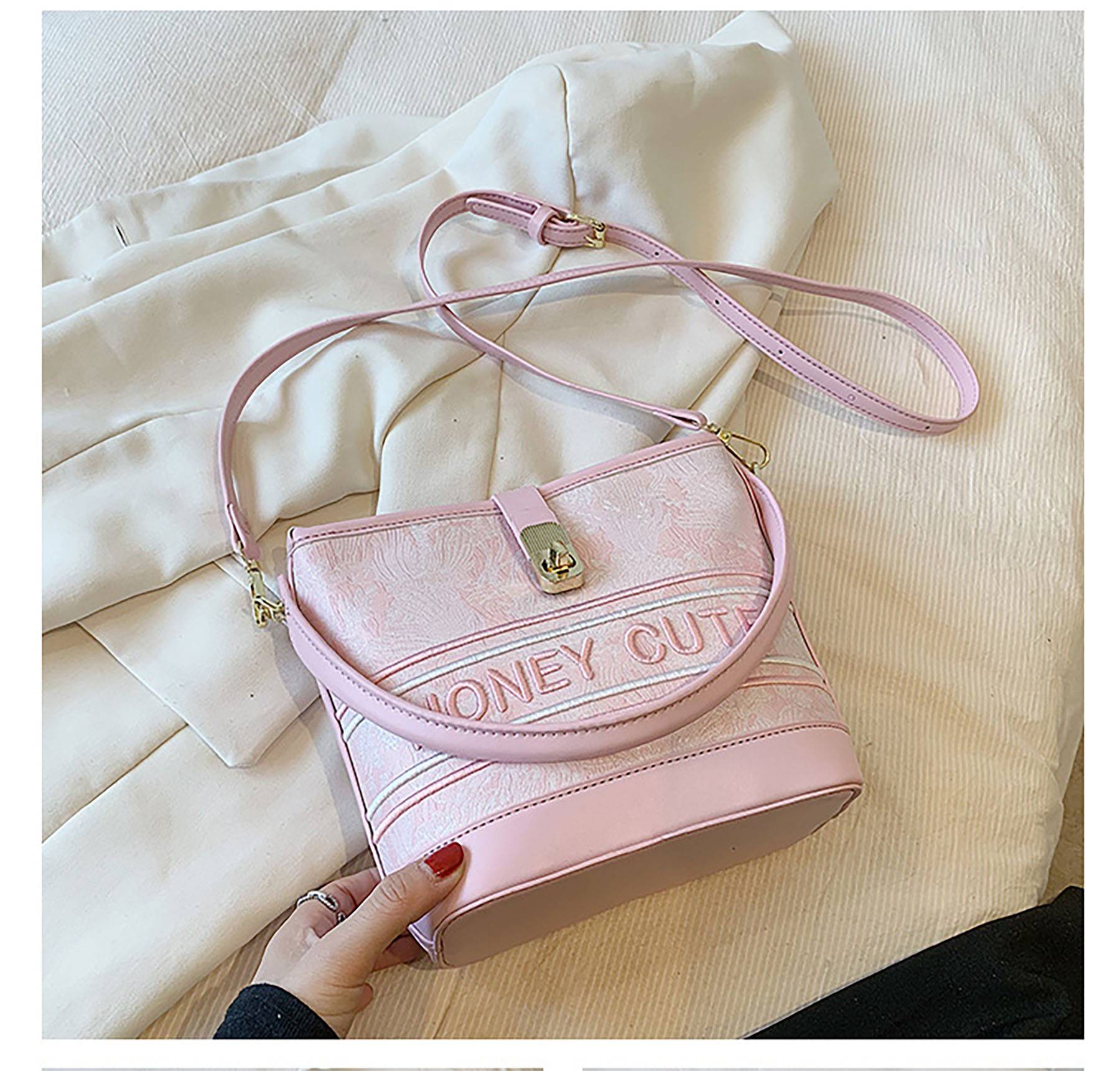 PU Leather Bucket Crossbody Bag 5