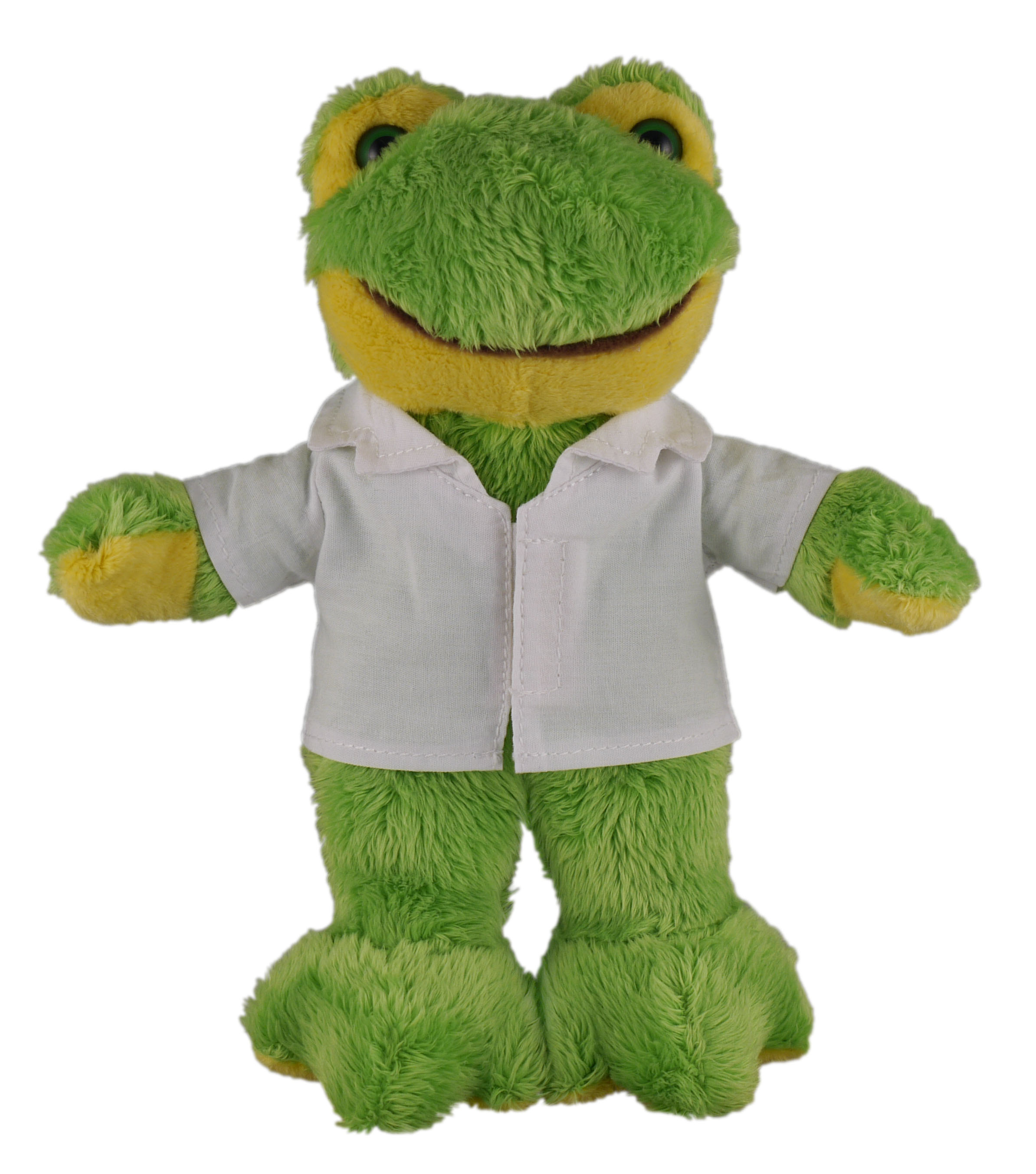 Soft Plush Stuffed Frog in doctor's jacket.