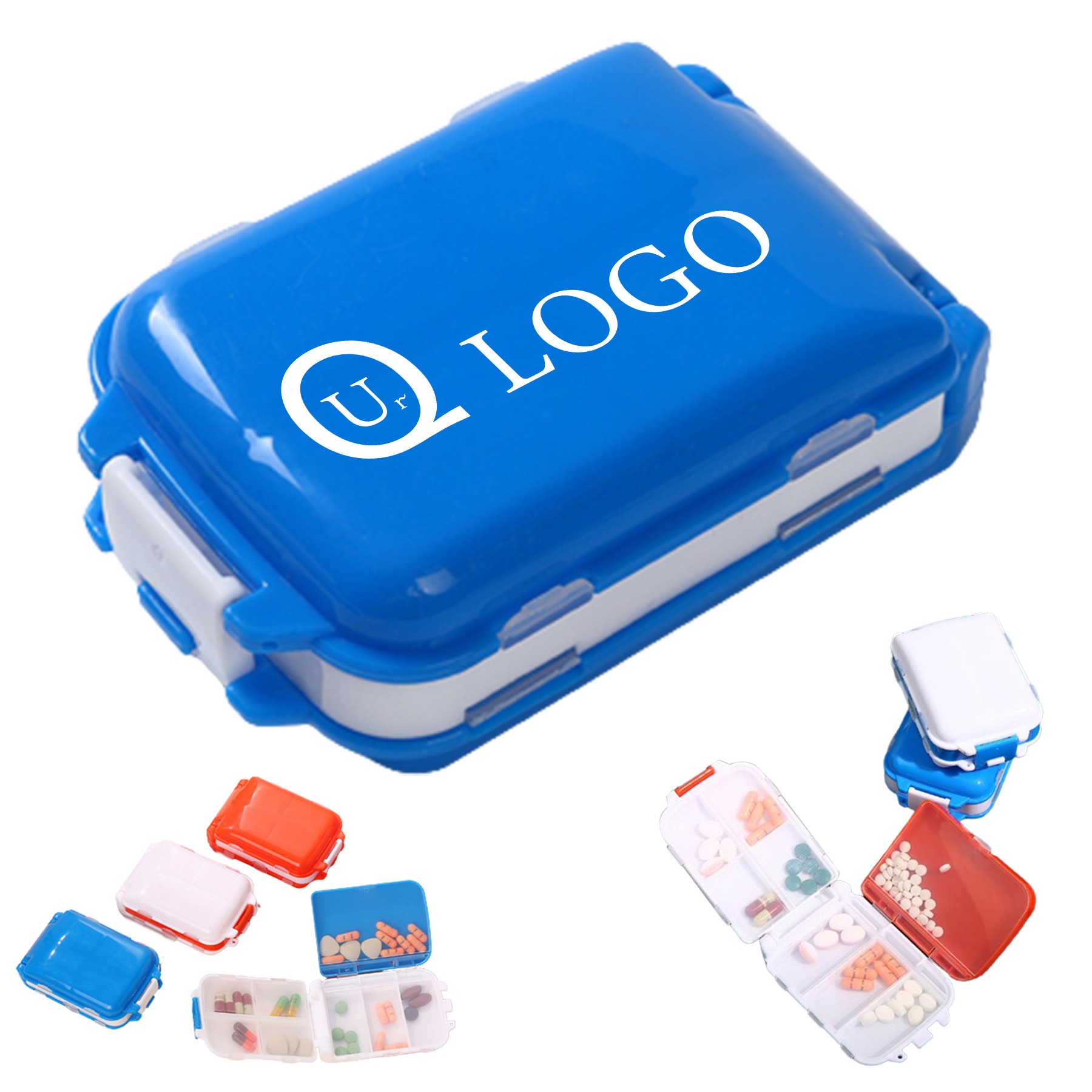 Foldable Portable Three Section Medicine Box