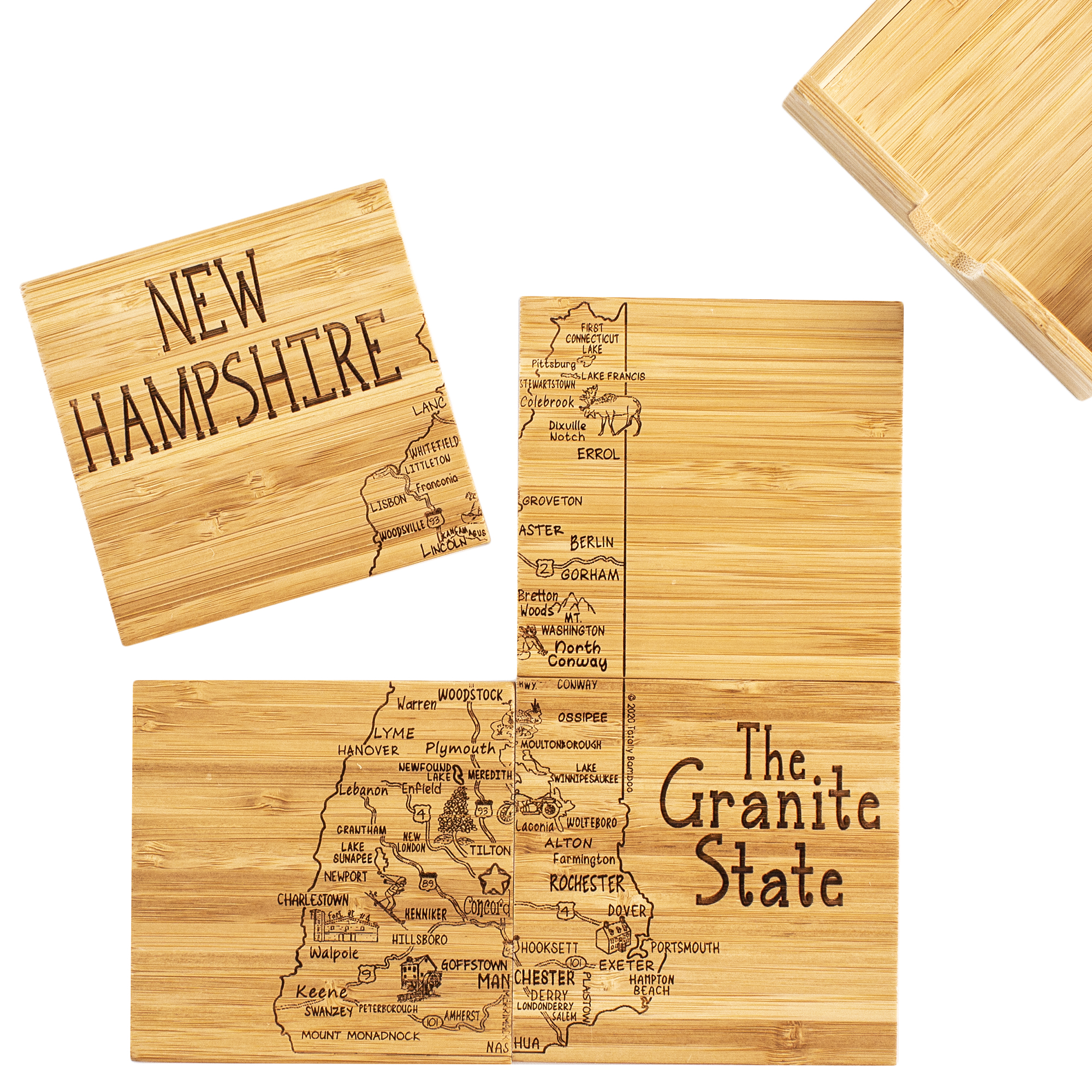 New Hampshire Puzzle Coaster Set 13