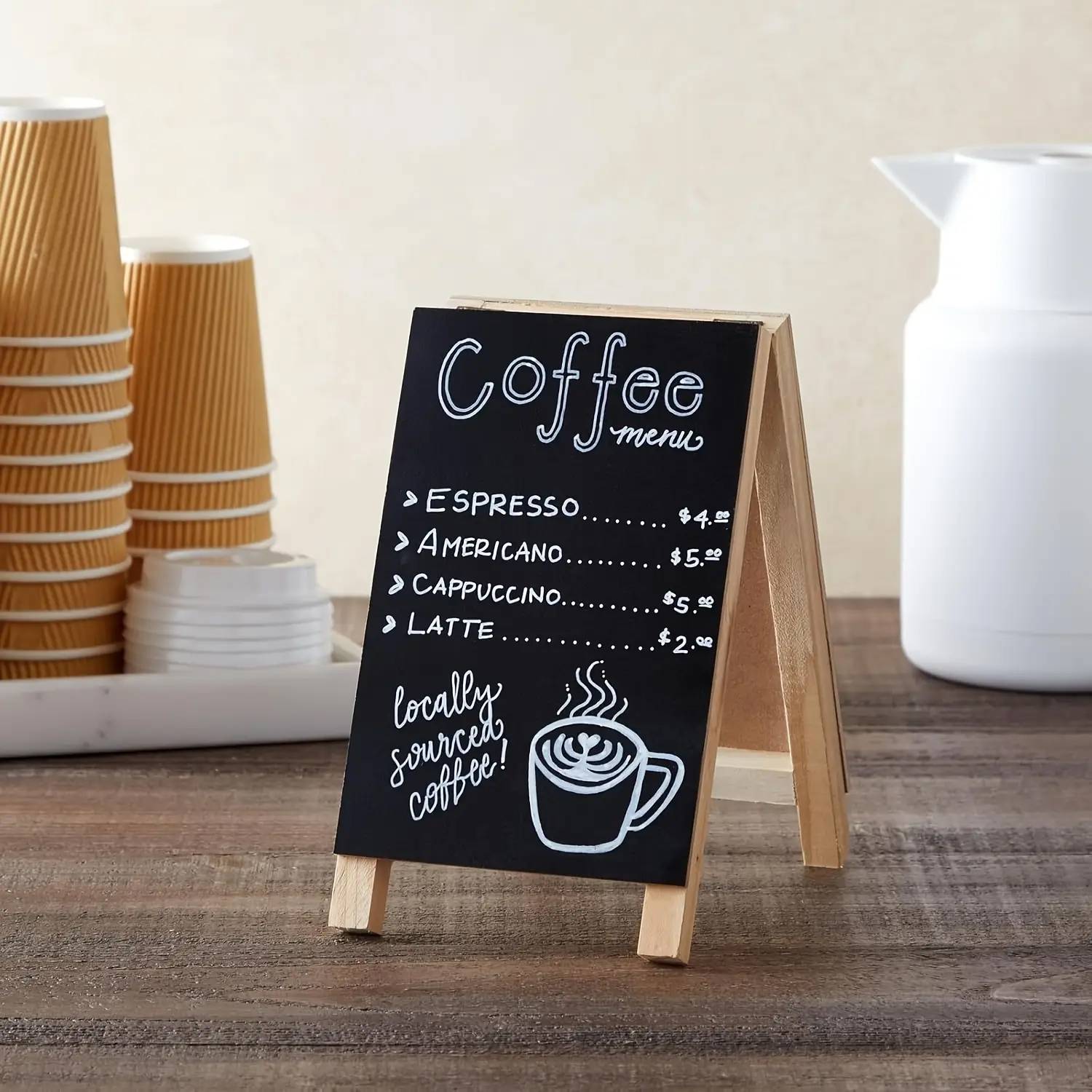Foldable Double-Sided Chalkboard Stand 6