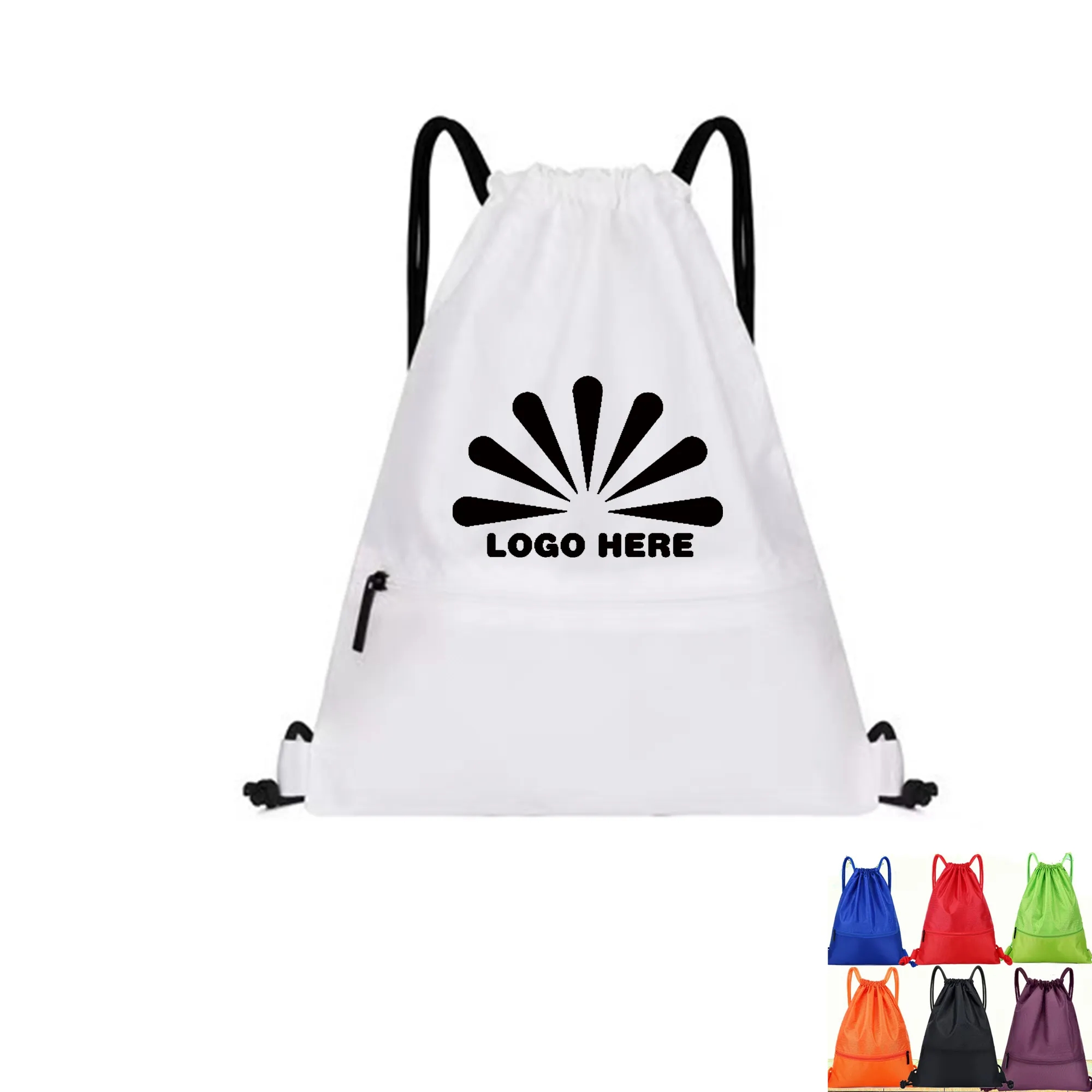 Polyester Drawstring Bag With Customizable Logo 2