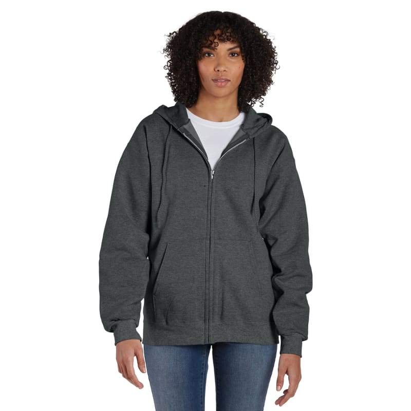 Hanes 9.7 Oz. Ultimate Cotton® 90/10 Full-Zip Hood, custom hoodie or sweatshirt with logo imprint 11
