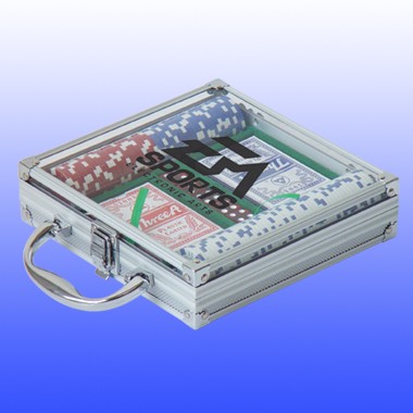 100 Chips - Poker Set in Aluminum Case 2