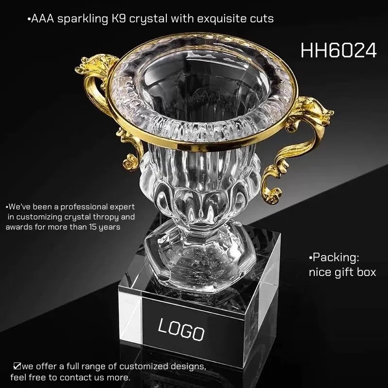 Luxury Crystal Trophy Cup for Winning Prizes 3