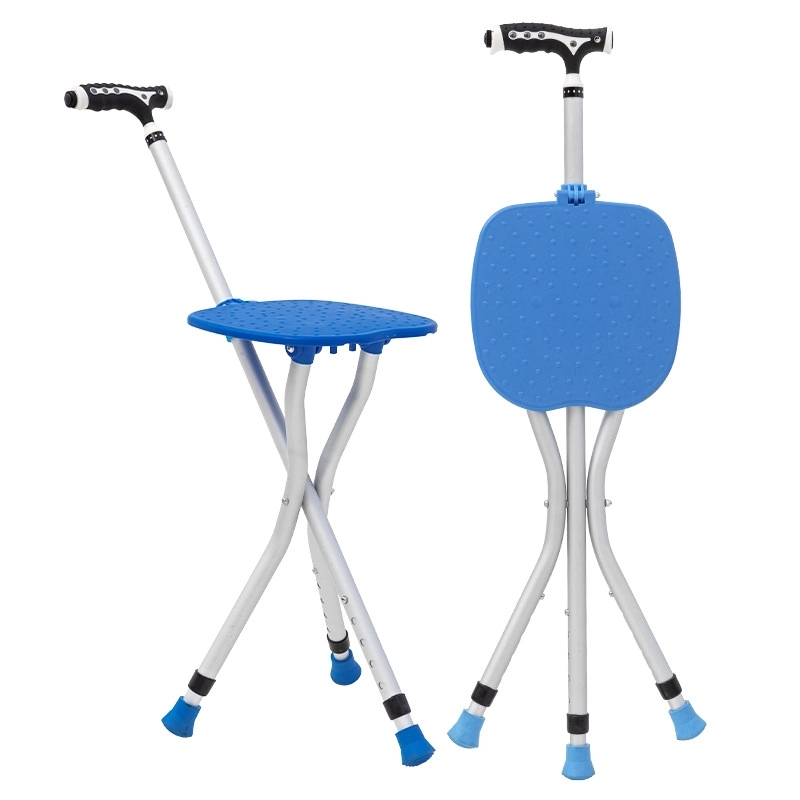 Folding Walking Stick With Chair 2