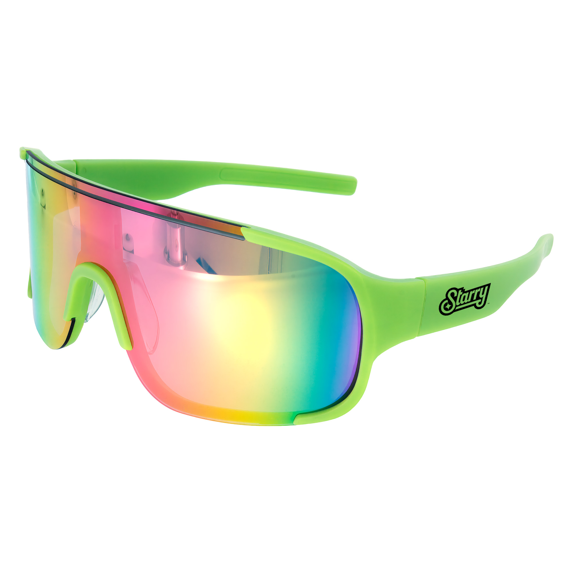 Sport Viper Mirror Sunglasses w/ 1 Color Temple Imprint 13