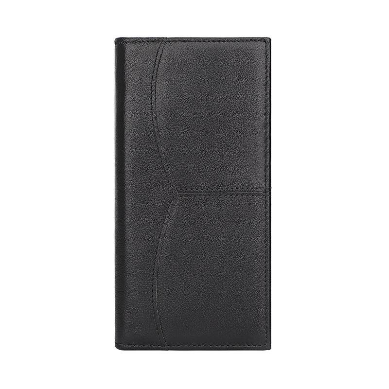 Custom RFID Anti-Theft Function Black Genuine Leather Wallet 3