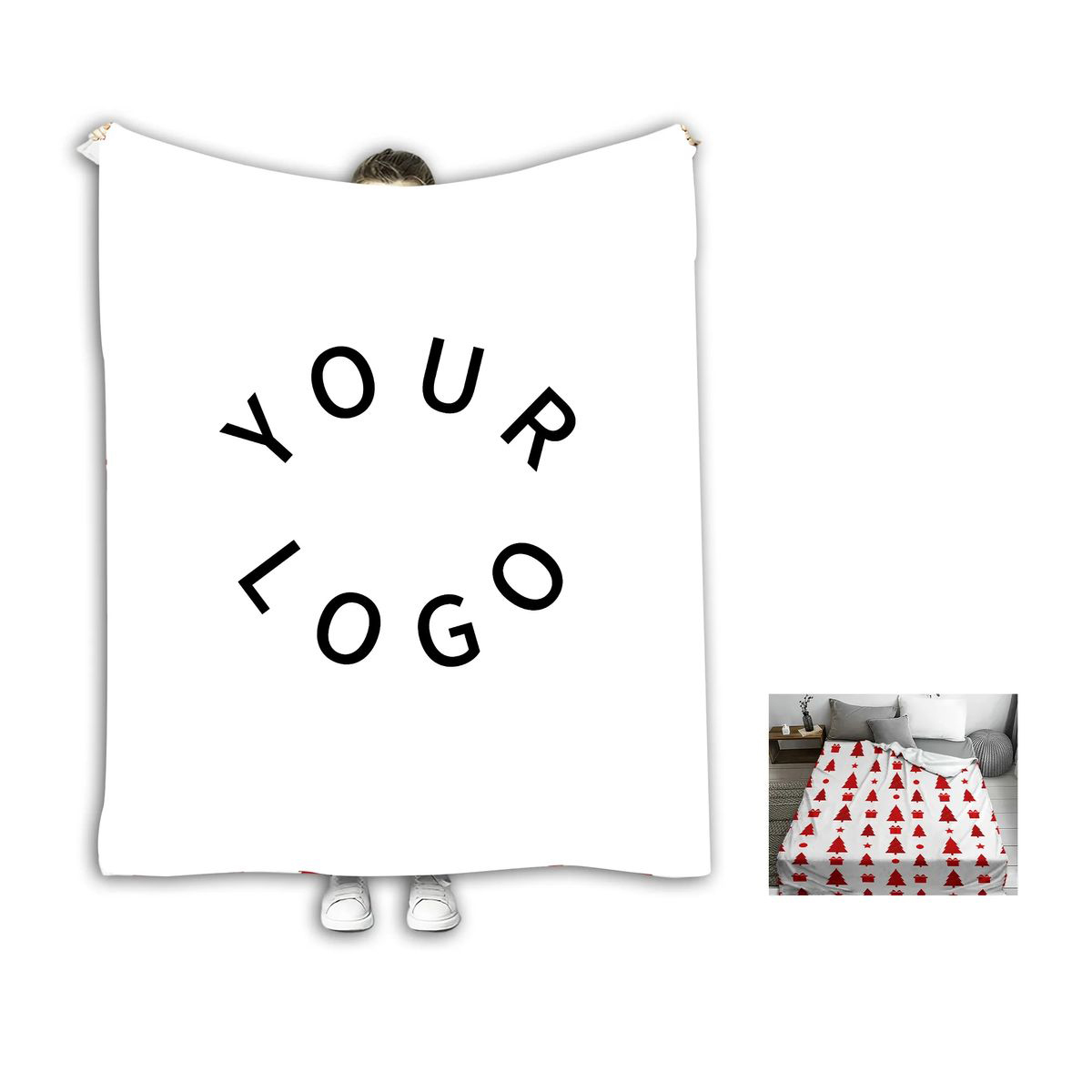Warm Holiday Blanket with Festive Design 1