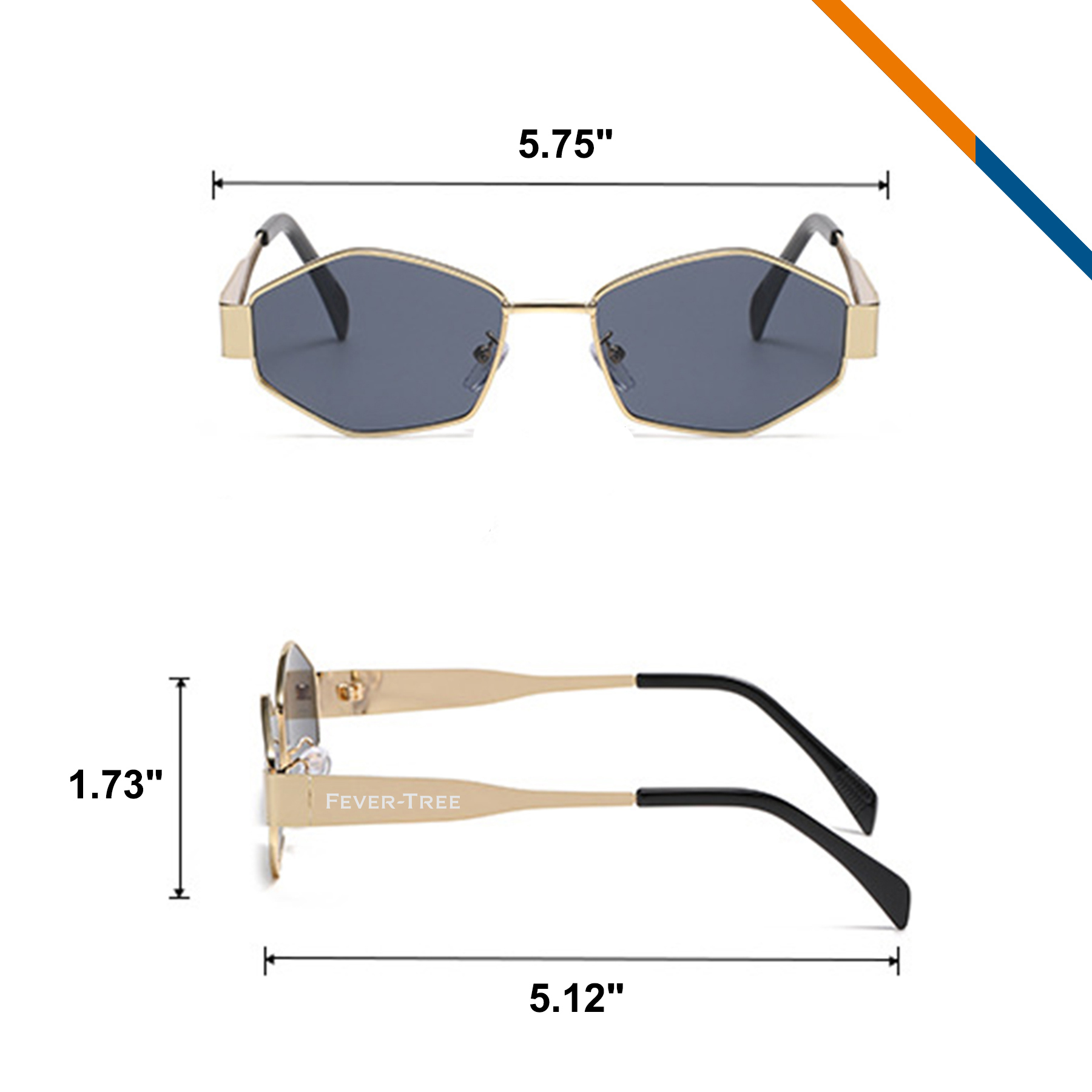 Chia Metal Hexagon Shaped Sunglasses 5