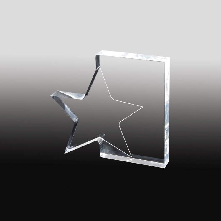 Standing Star Award (7 3/4" x 7" x 1") - Screen Printed 2
