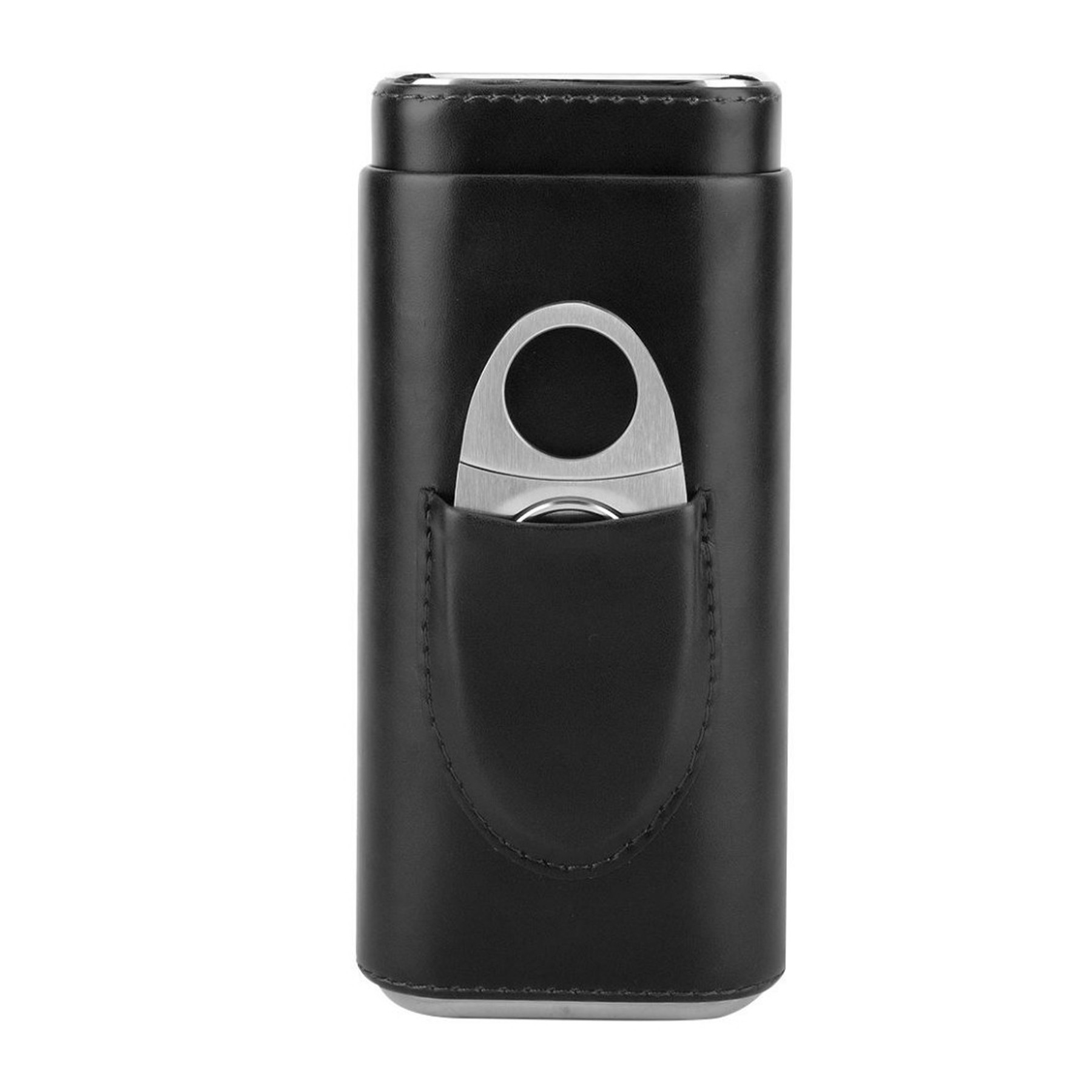 3- Finger Leather Cigar Case With Cutter 4