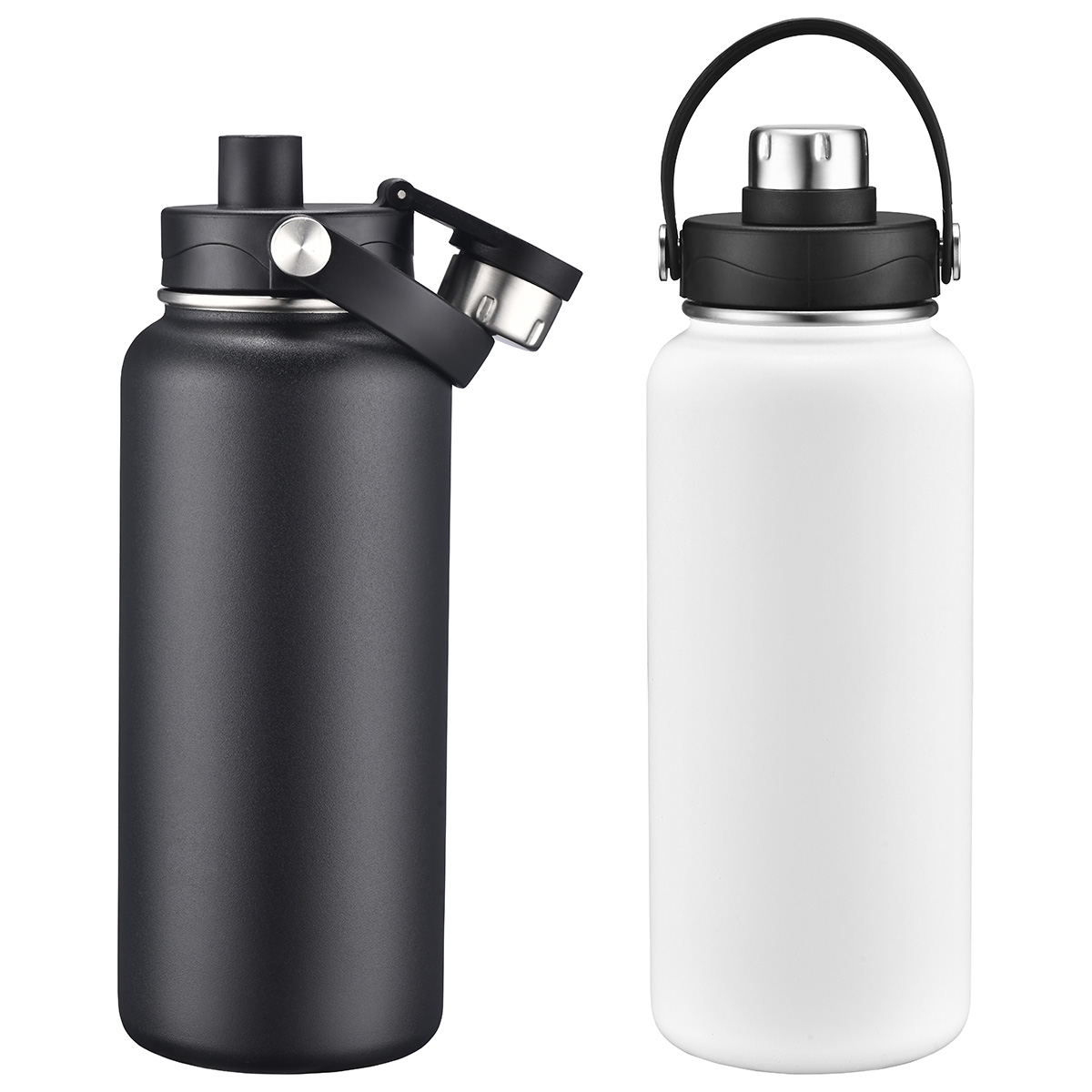 Bresso 34 oz Vacuum Insulated Bottle with Twist Top Spout, custom water bottle with logo imprint 12