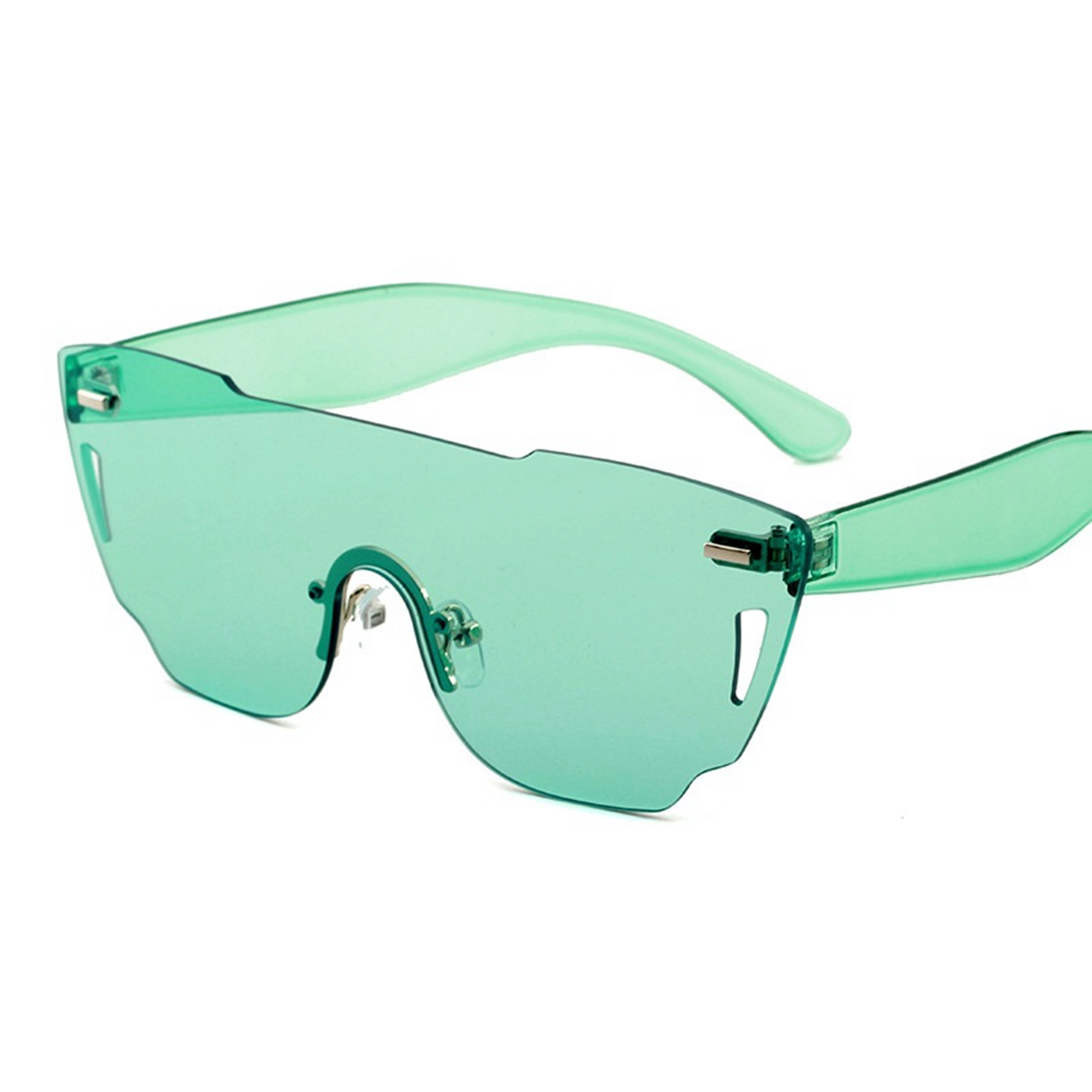 Oversized Rimless Carved Sunglasses 6