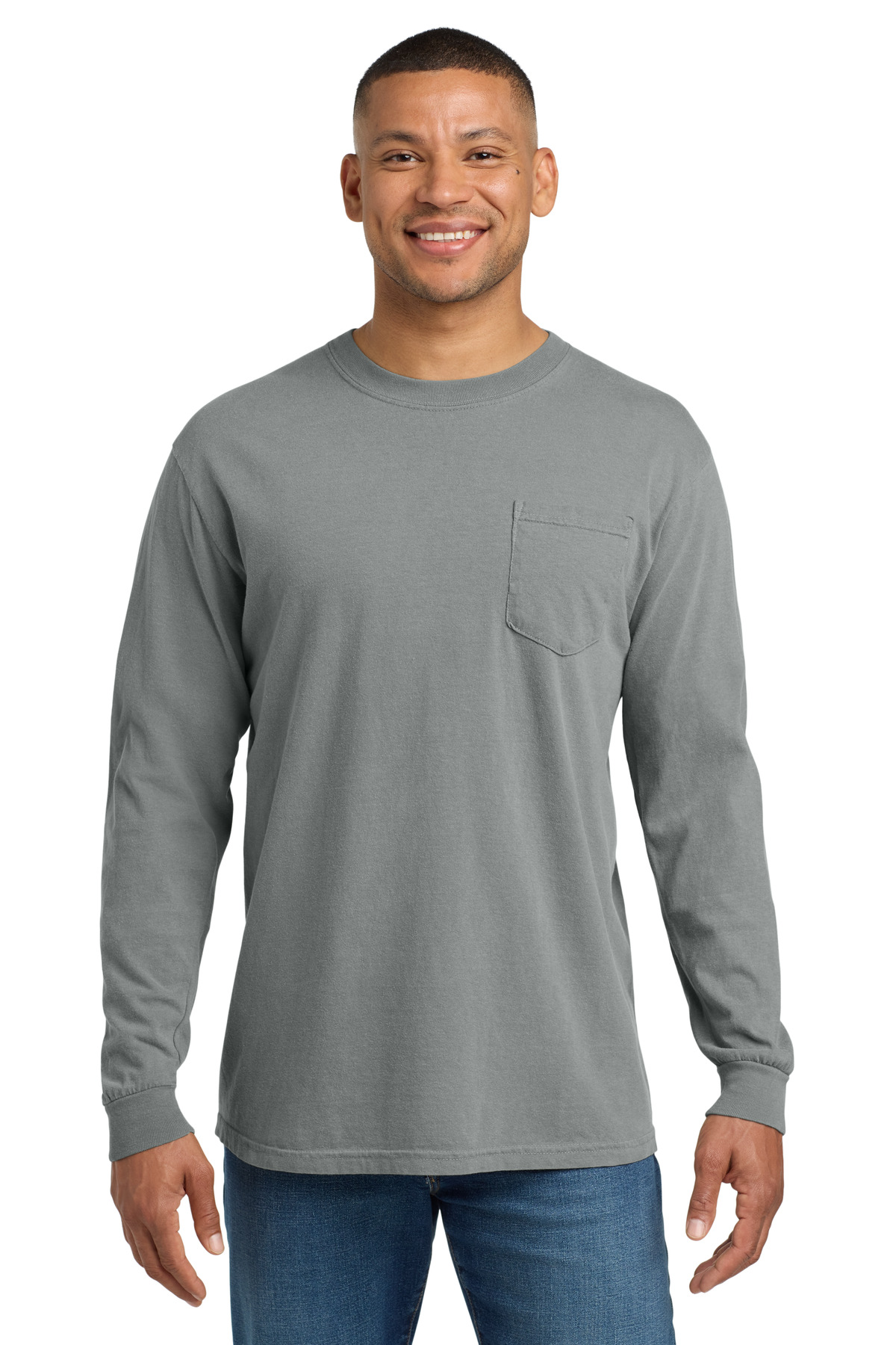 COMFORT COLORS Heavyweight Ring Spun Long Sleeve Pocket Tee. 4410 1