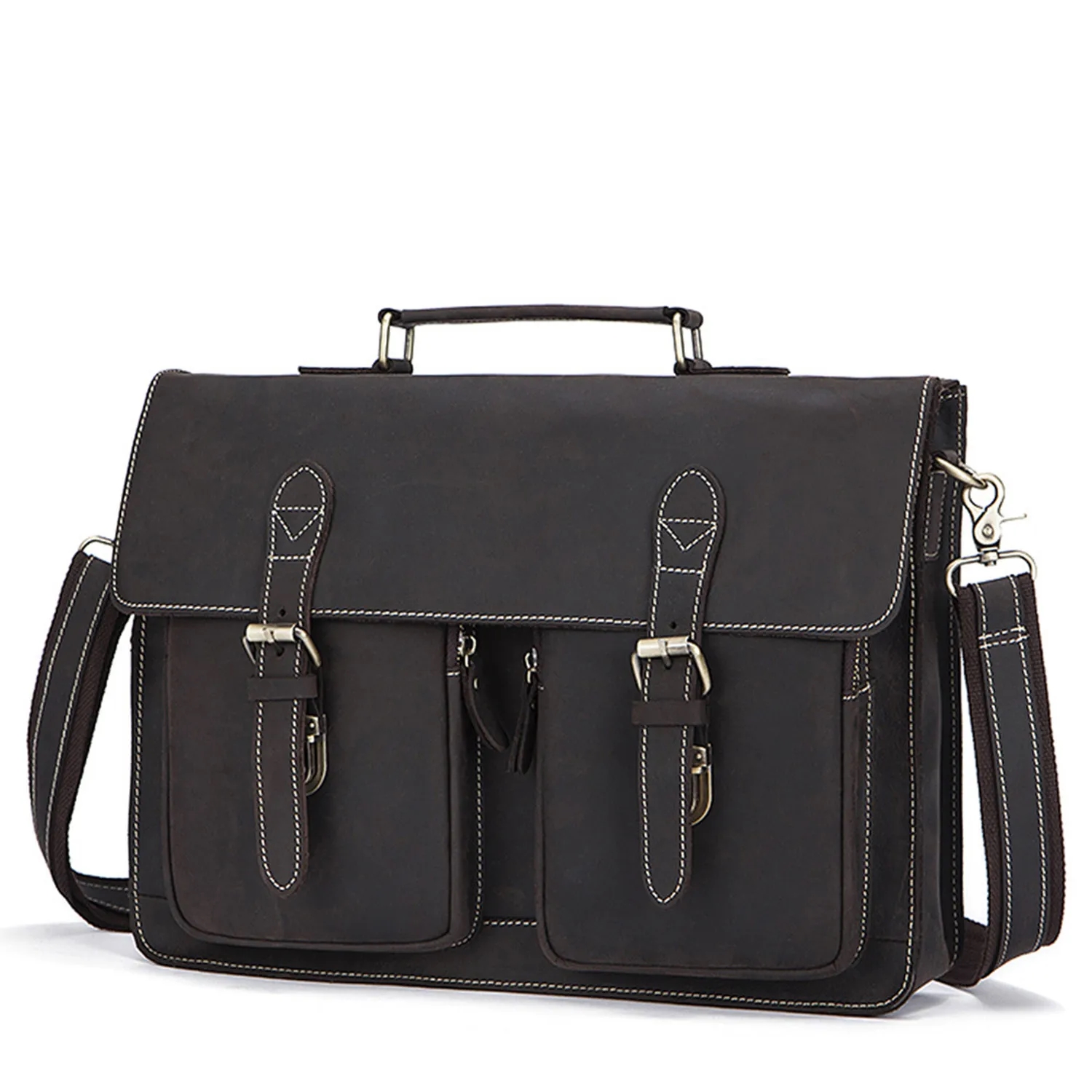 Real Leather Messenger Bag For Men And Women 4