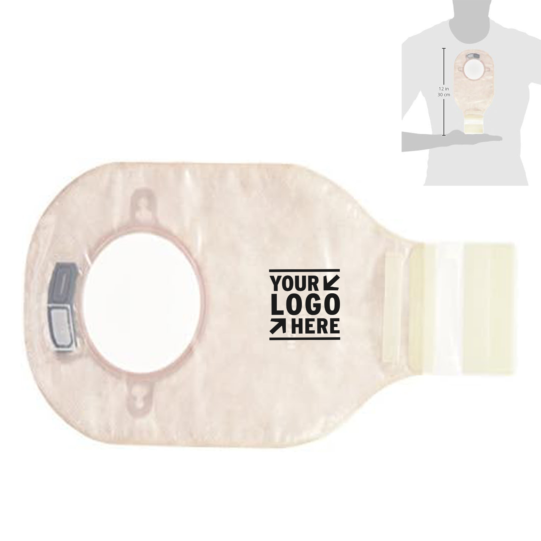 10 Count 12 Inch Hollister New Image Drainable Colostomy Pouch