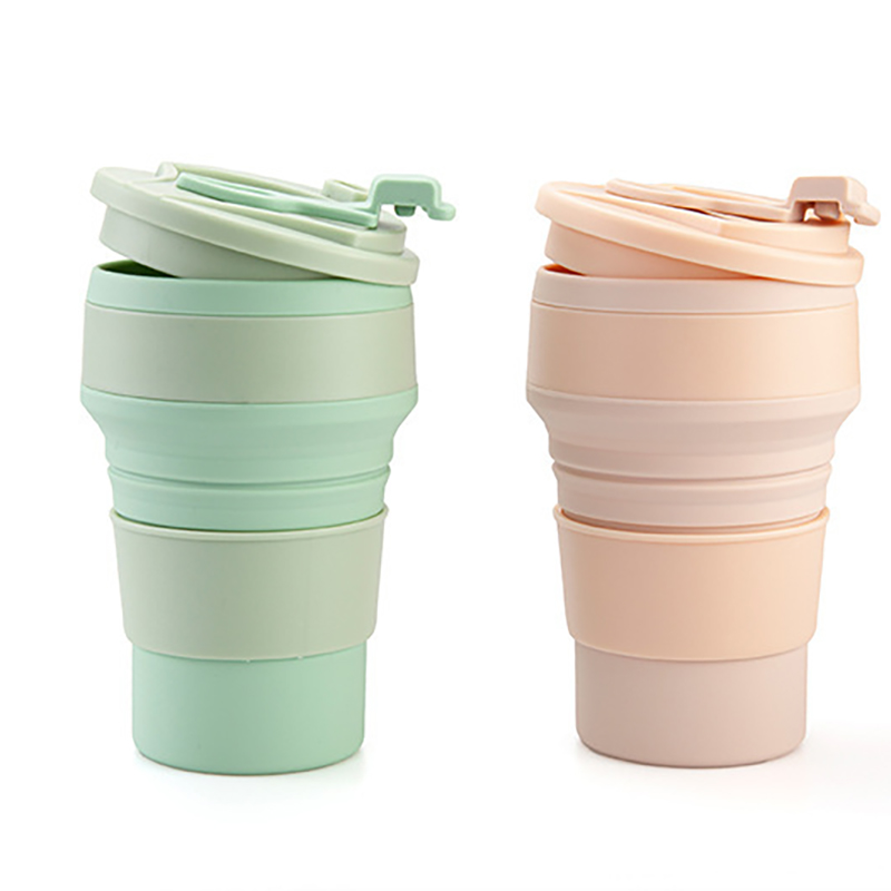 500ML Silicone Collapsible Cup Foldable Mug Portable Camping Cup 11
